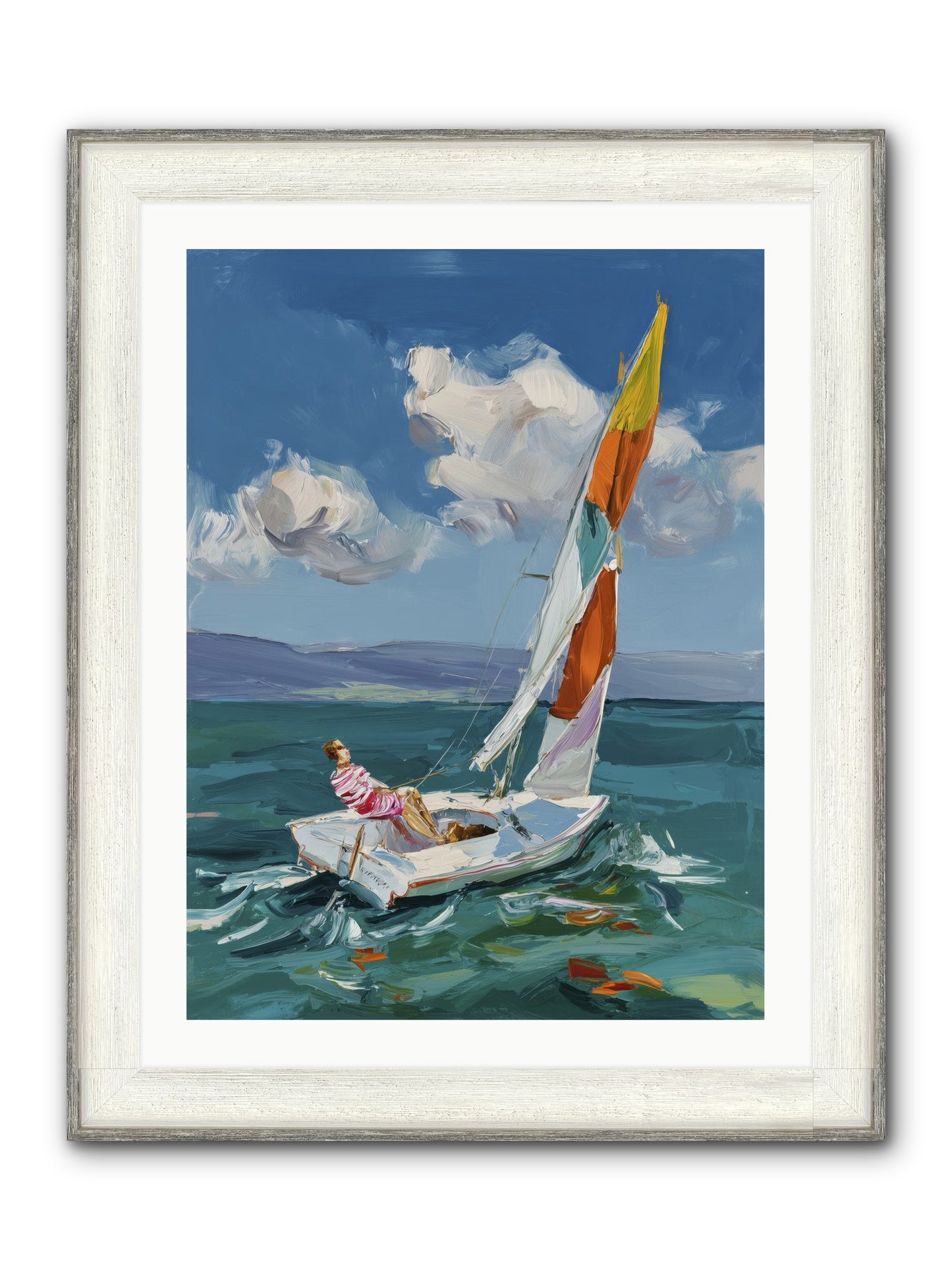 Sailor's Holiday Framed Print - Driftwood White 24x32