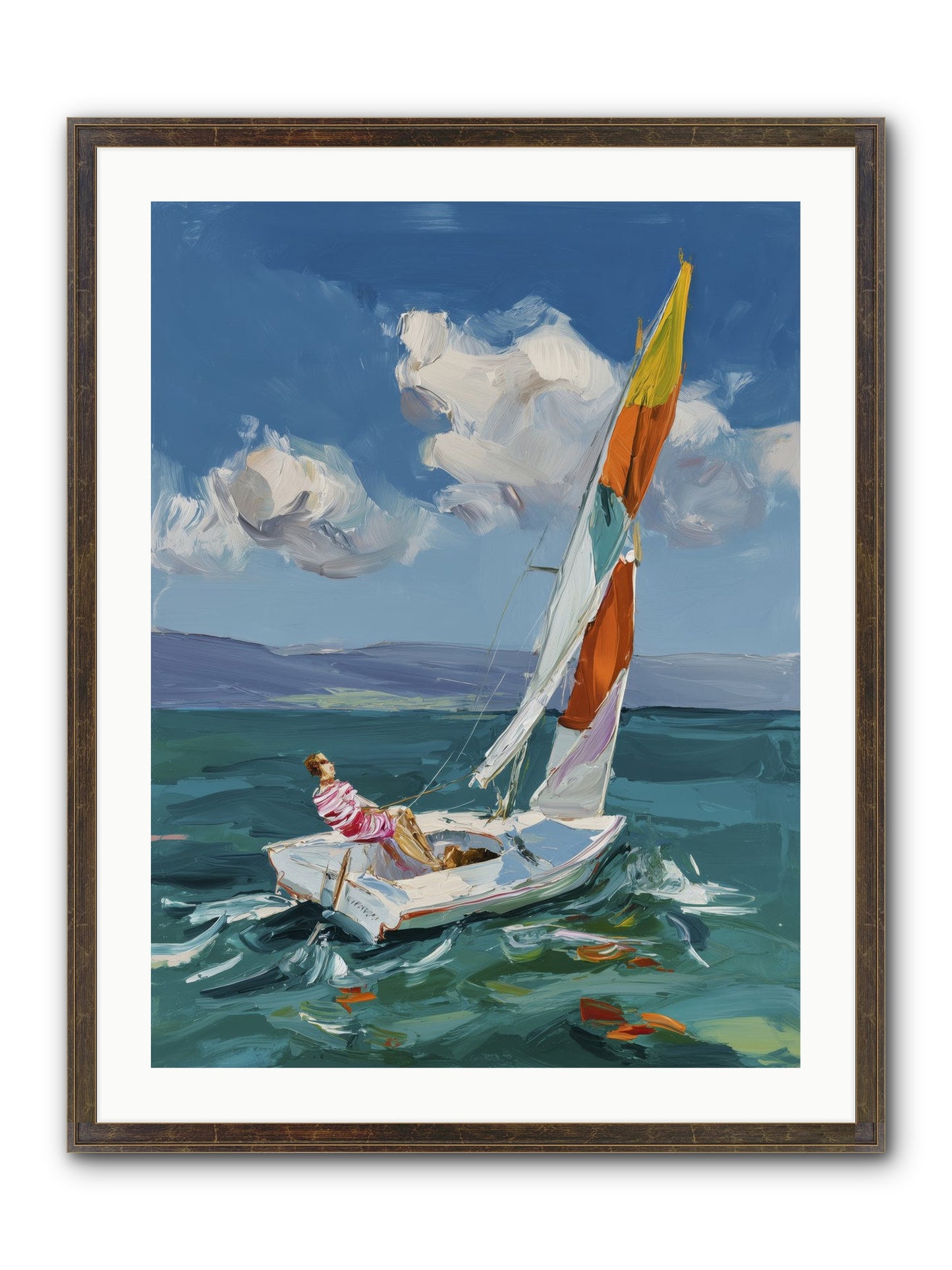 Sailor's Holiday Framed Print - Slimwoods Black/Gold 24x32