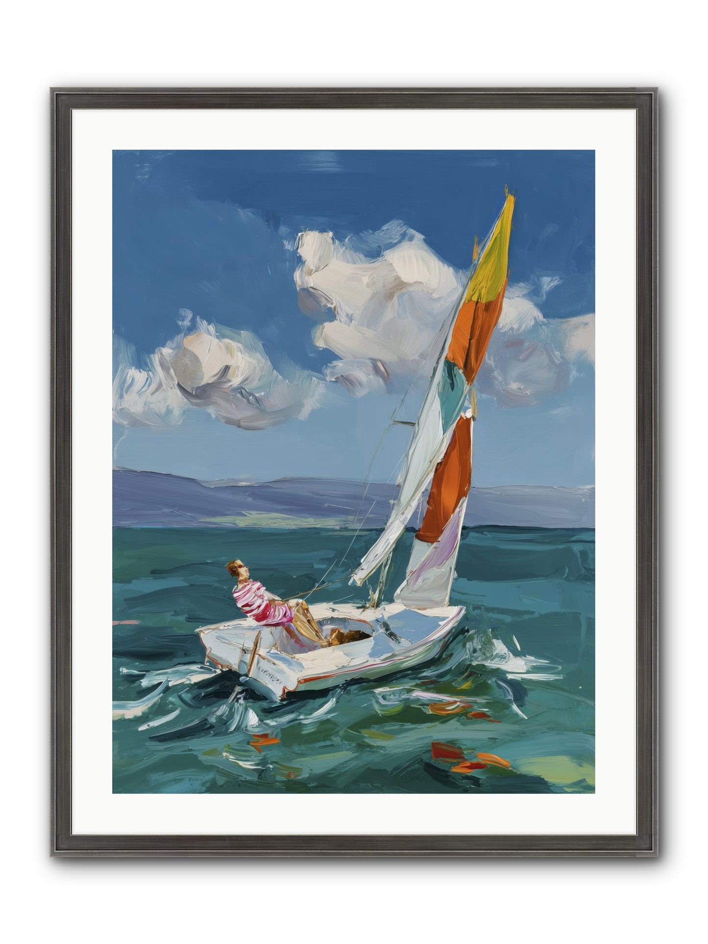 Sailor's Holiday Framed Print - Slimwoods Black/Silver 24x32