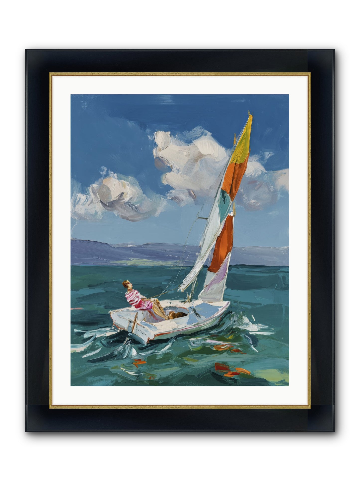 Sailor's Holiday Framed Print - Wide Black w/Gold 24x32