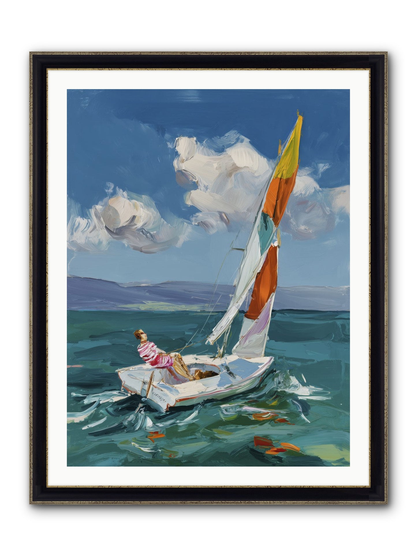 Sailor's Holiday Framed Print - Black & Gold 30x40
