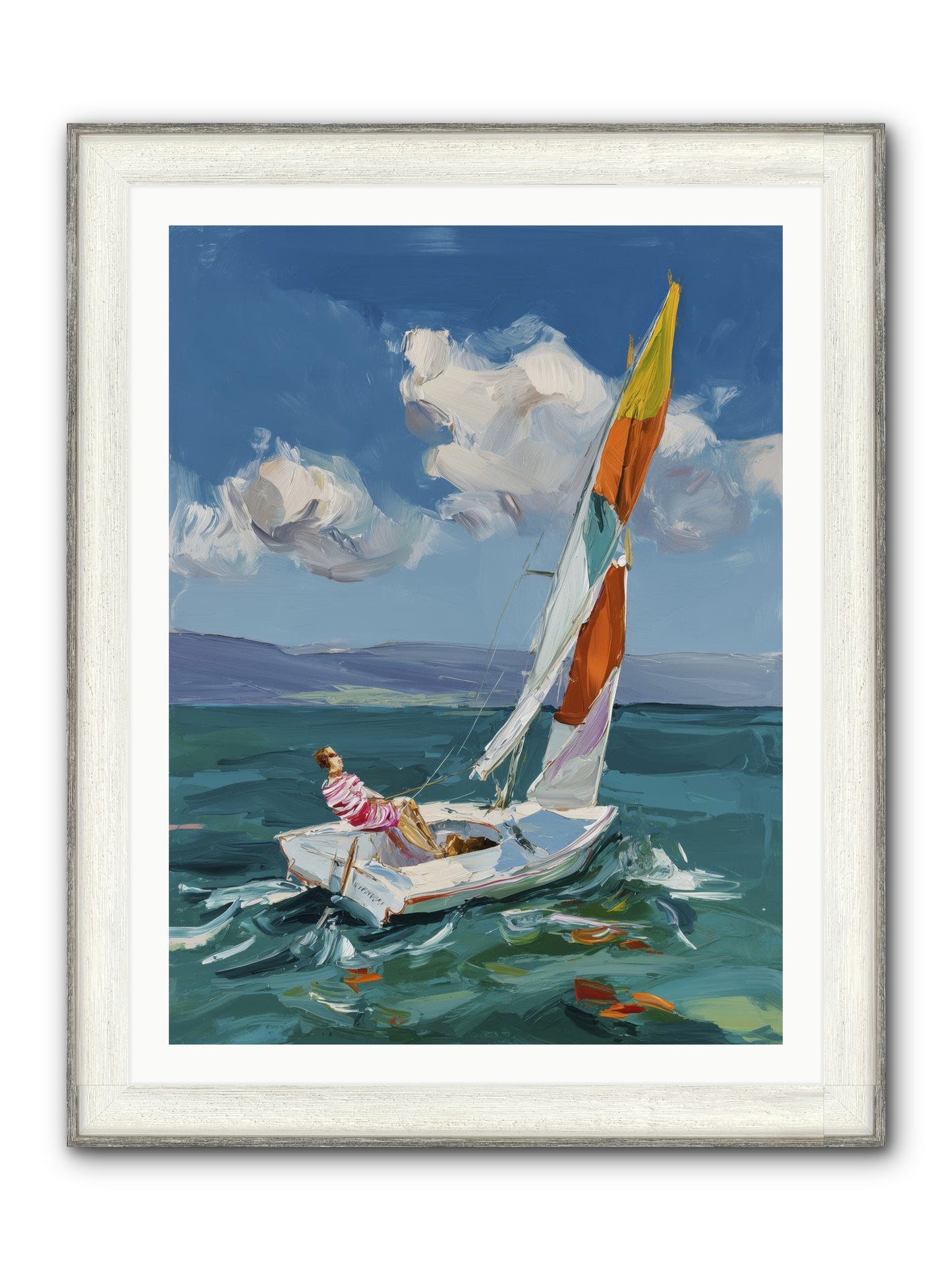 Sailor's Holiday Framed Print - Driftwood White 30x40