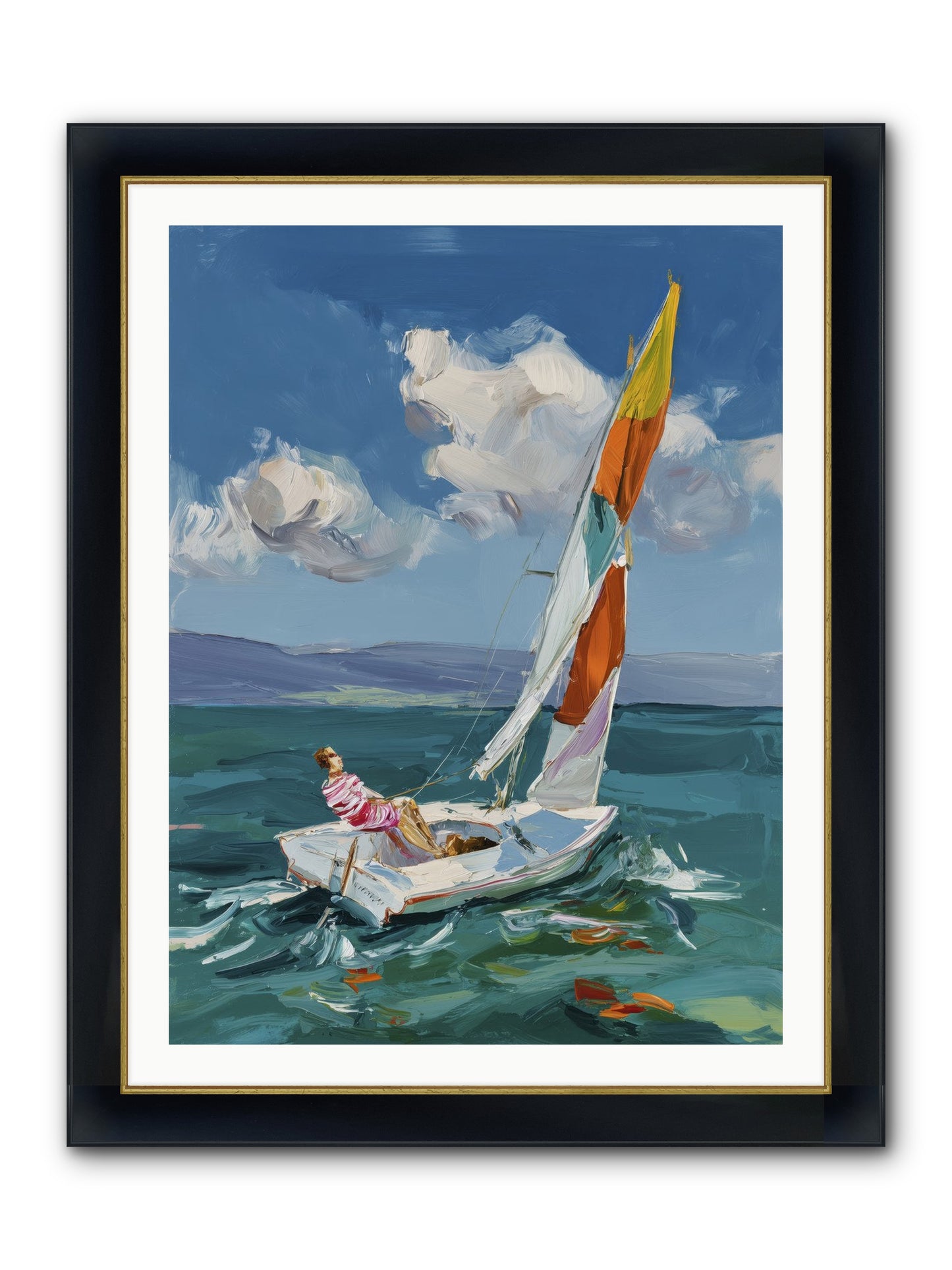 Sailor's Holiday Framed Print - Wide Black w/Gold 30x40