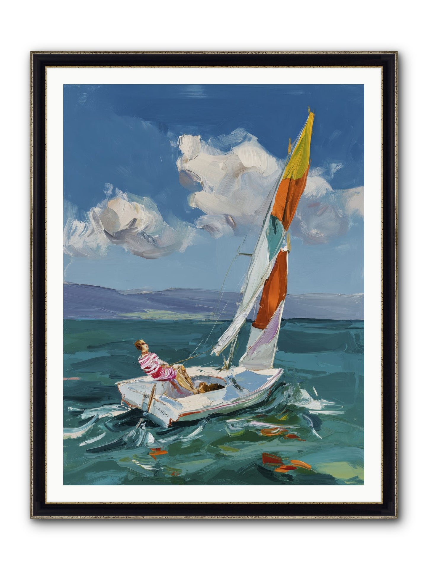 Sailor's Holiday Framed Print - Black & Gold 36x48