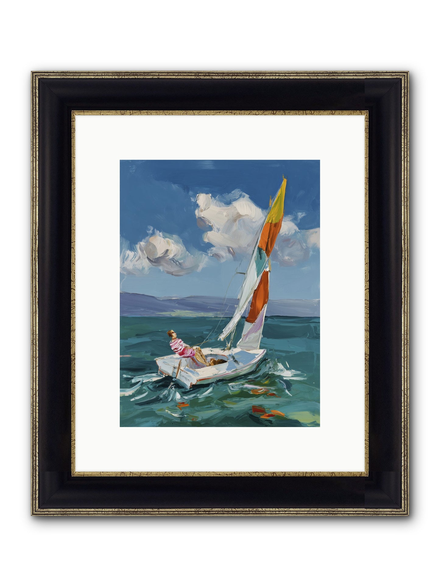 Sailor's Holiday Framed Print - Black & Gold 9x12