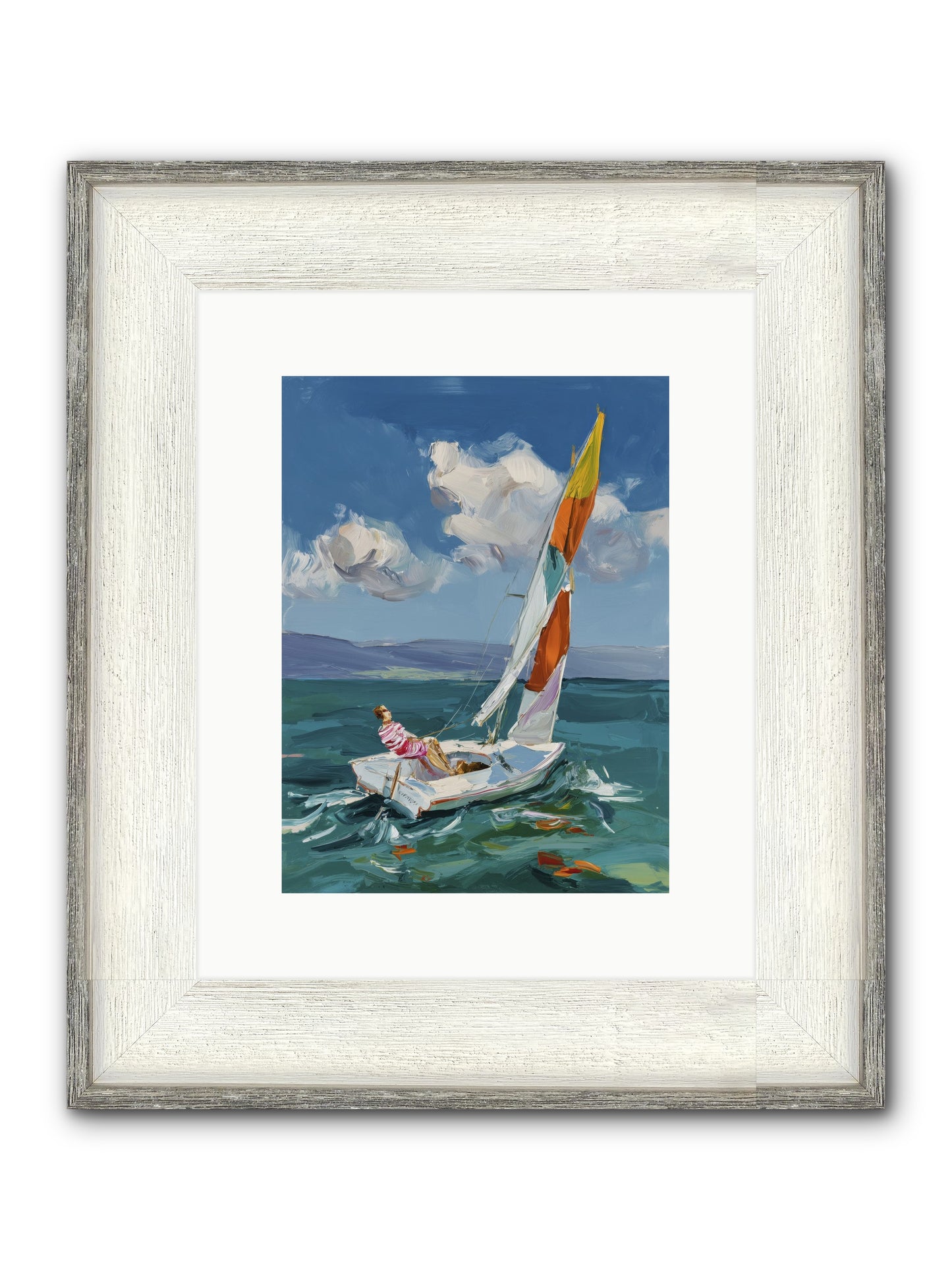 Sailor's Holiday Framed Print - Driftwood White 9x12