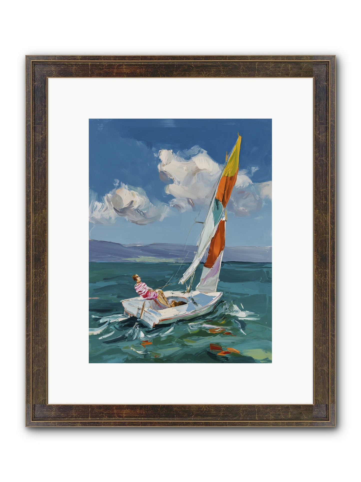 Sailor's Holiday Framed Print - Slimwoods Black/Gold 9x12