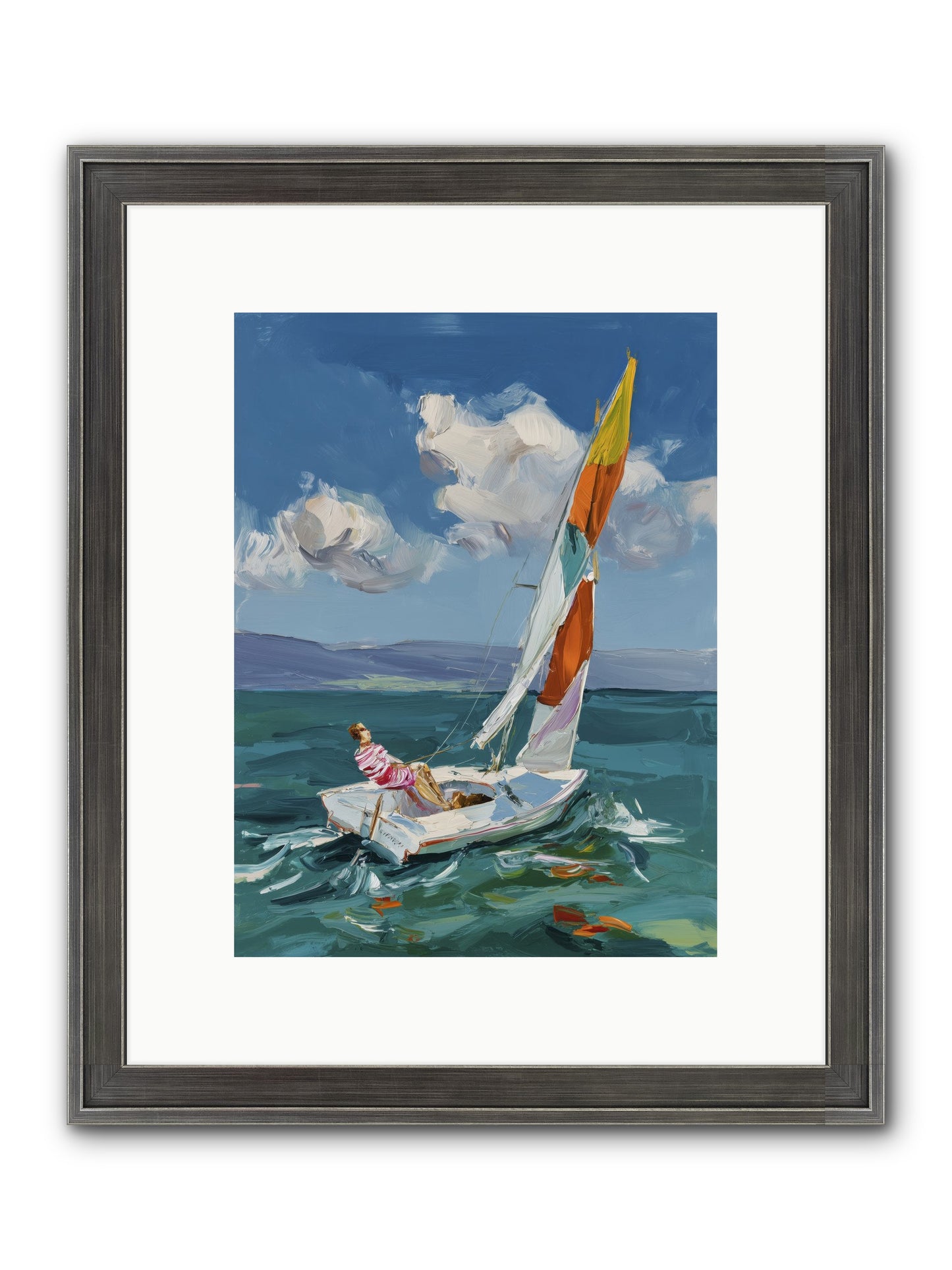 Sailor's Holiday Framed Print - Slimwoods Black/Silver 9x12