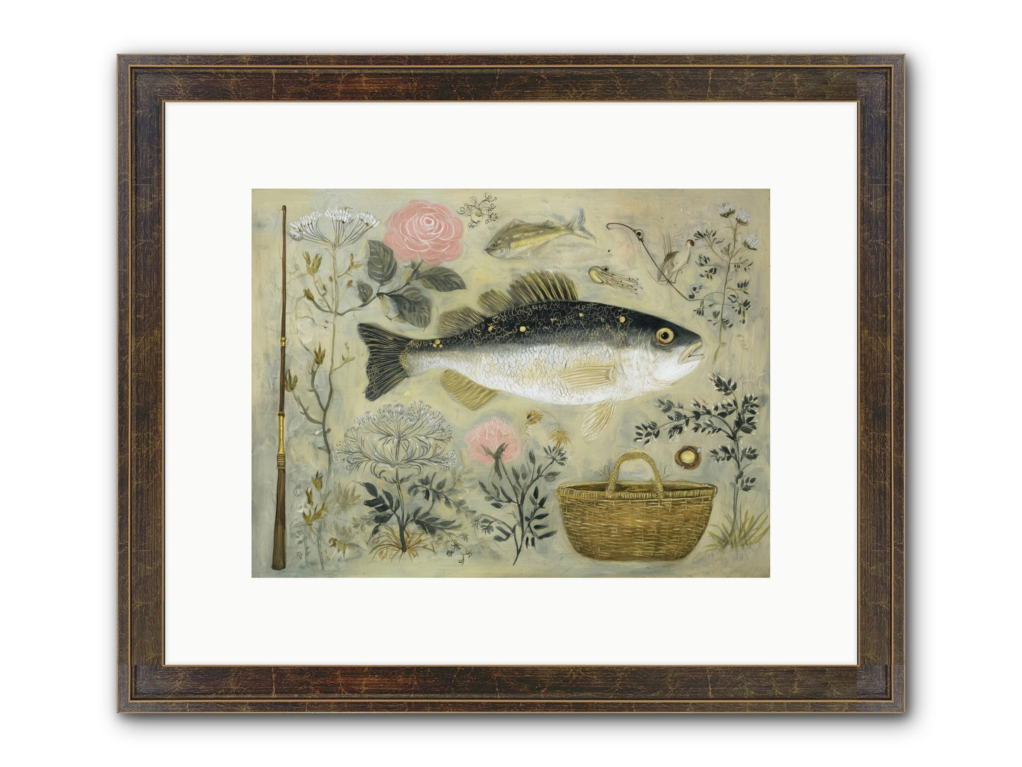 Sailor's Journal Framed Print - Slimwoods Black/Gold 12x9