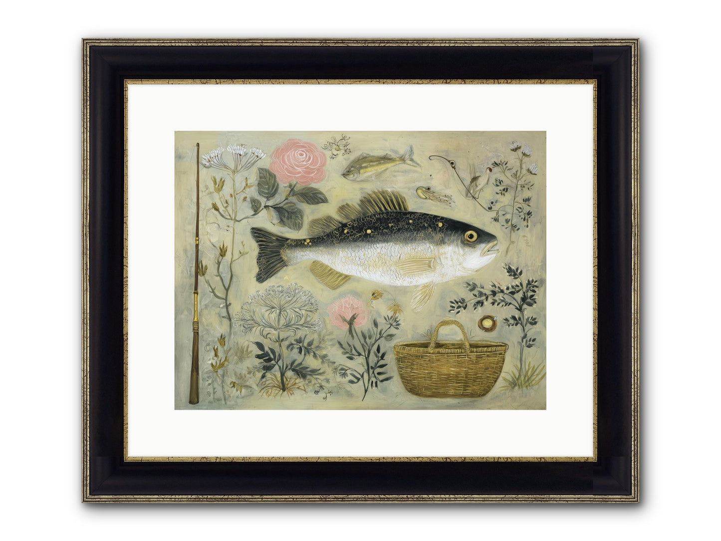 Sailor's Journal Framed Print - Black & Gold 16x12