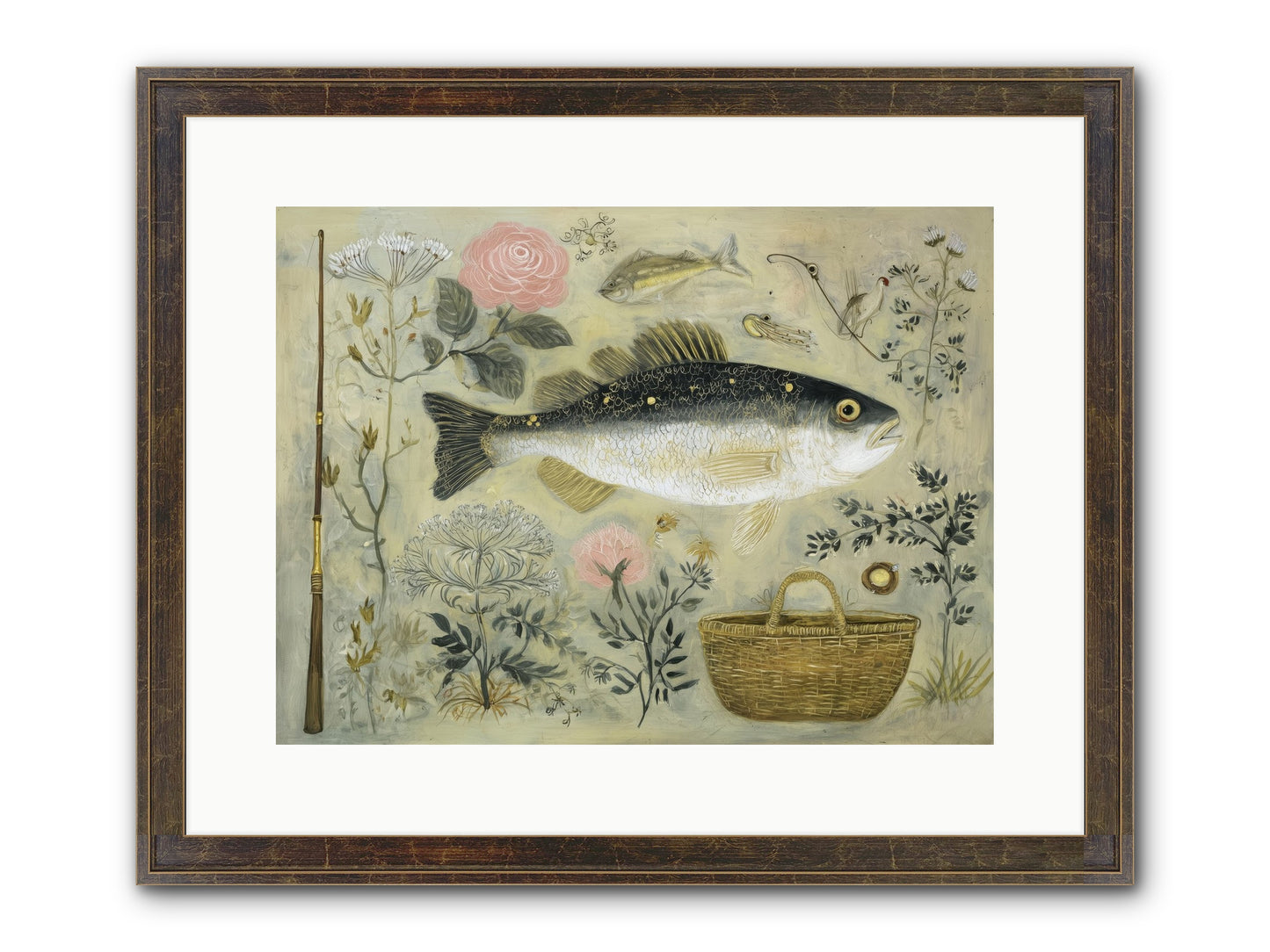 Sailor's Journal Framed Print - Slimwoods Black/Gold 16x12