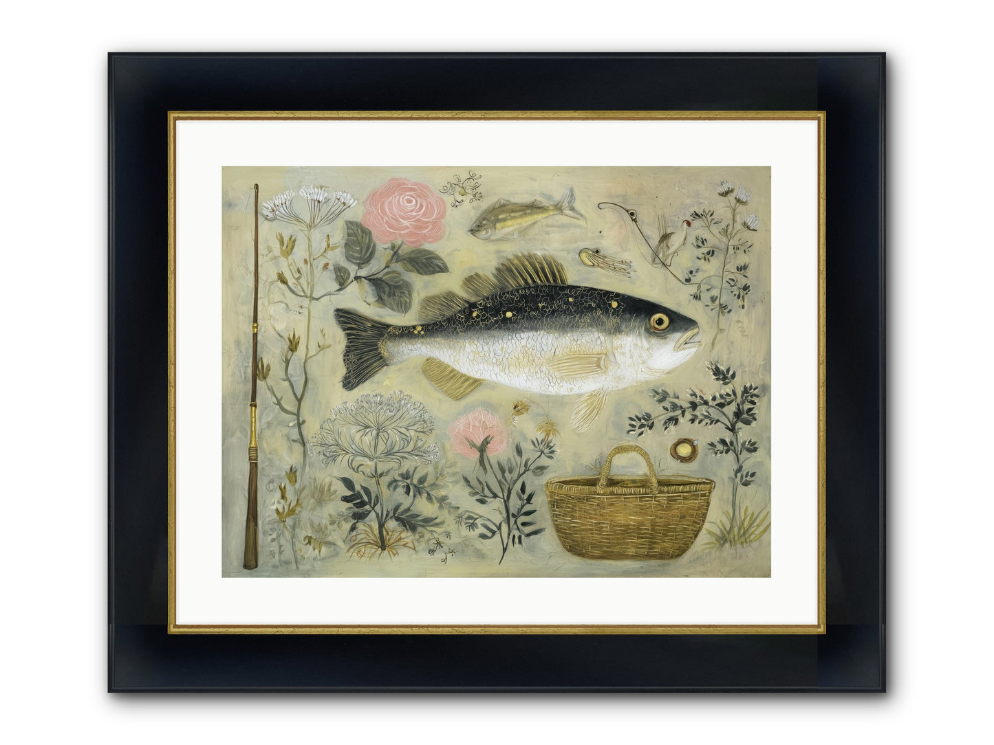 Sailor's Journal Framed Print - Wide Black w/Gold 24x18