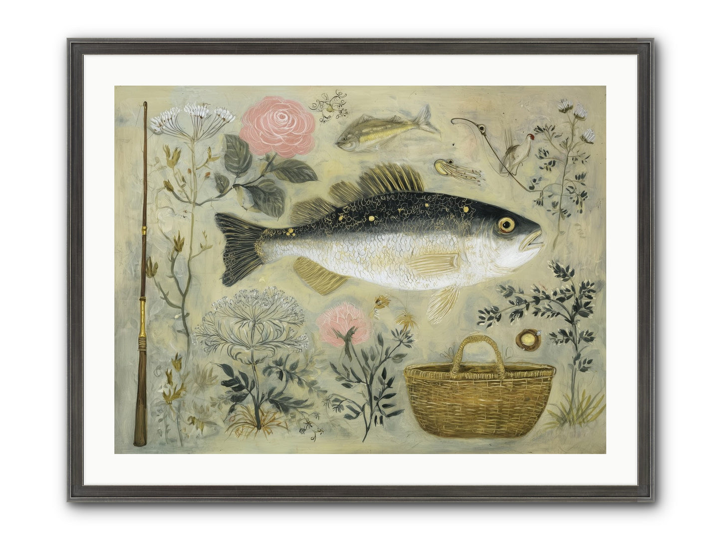 Sailor's Journal Framed Print - Slimwoods Black/Silver 32x24