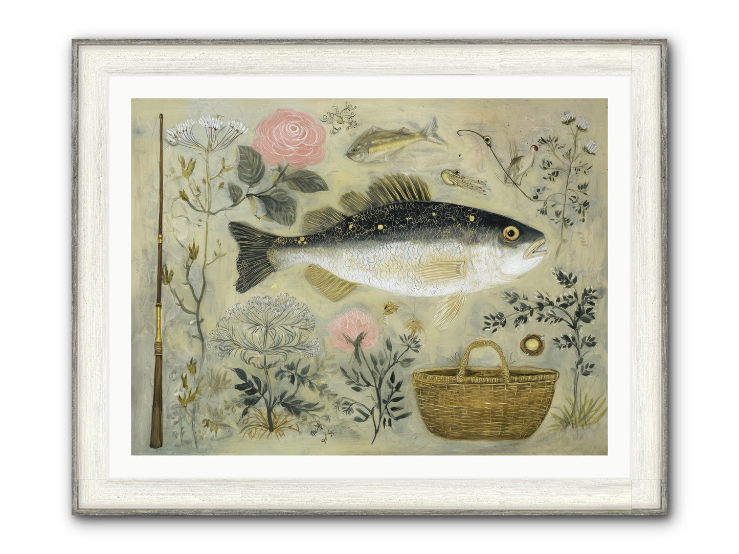 Sailor's Journal Framed Print - Driftwood White 40x30
