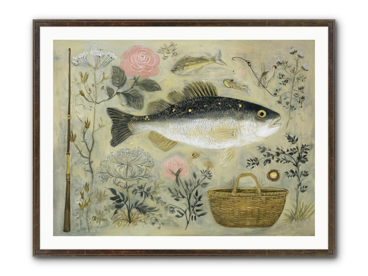 Sailor's Journal Framed Print - Slimwoods Black/Gold 40x30