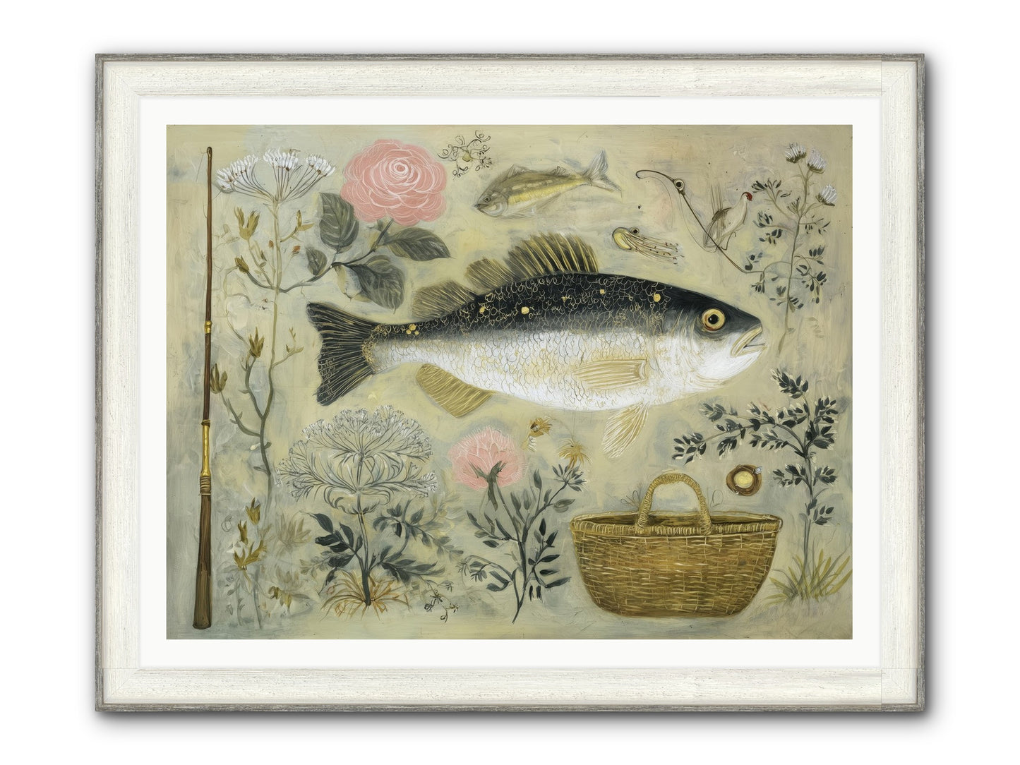 Sailor's Journal Framed Print - Driftwood White 48x36