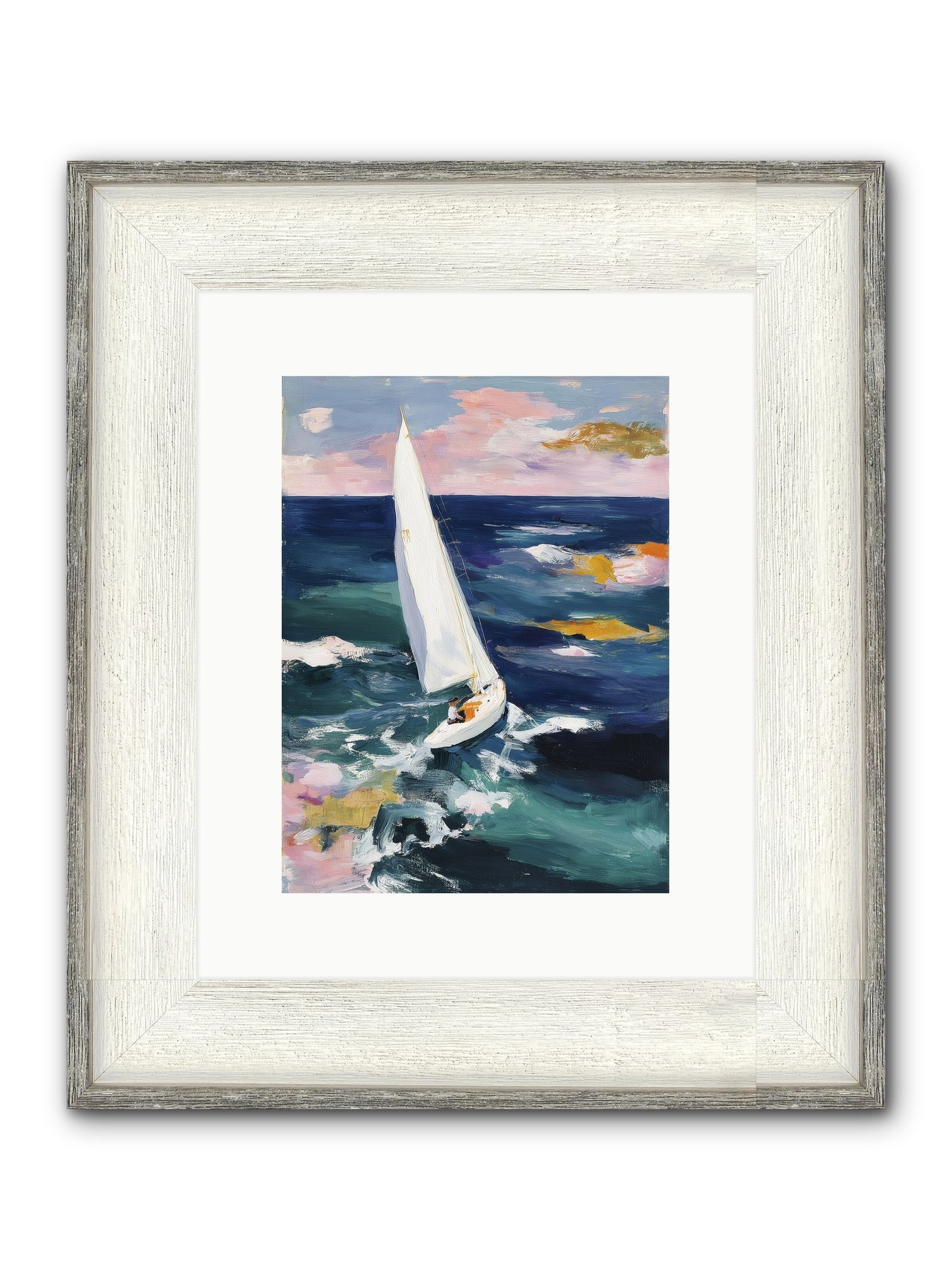 Sailor's Vision Framed Print - Driftwood White 9x12