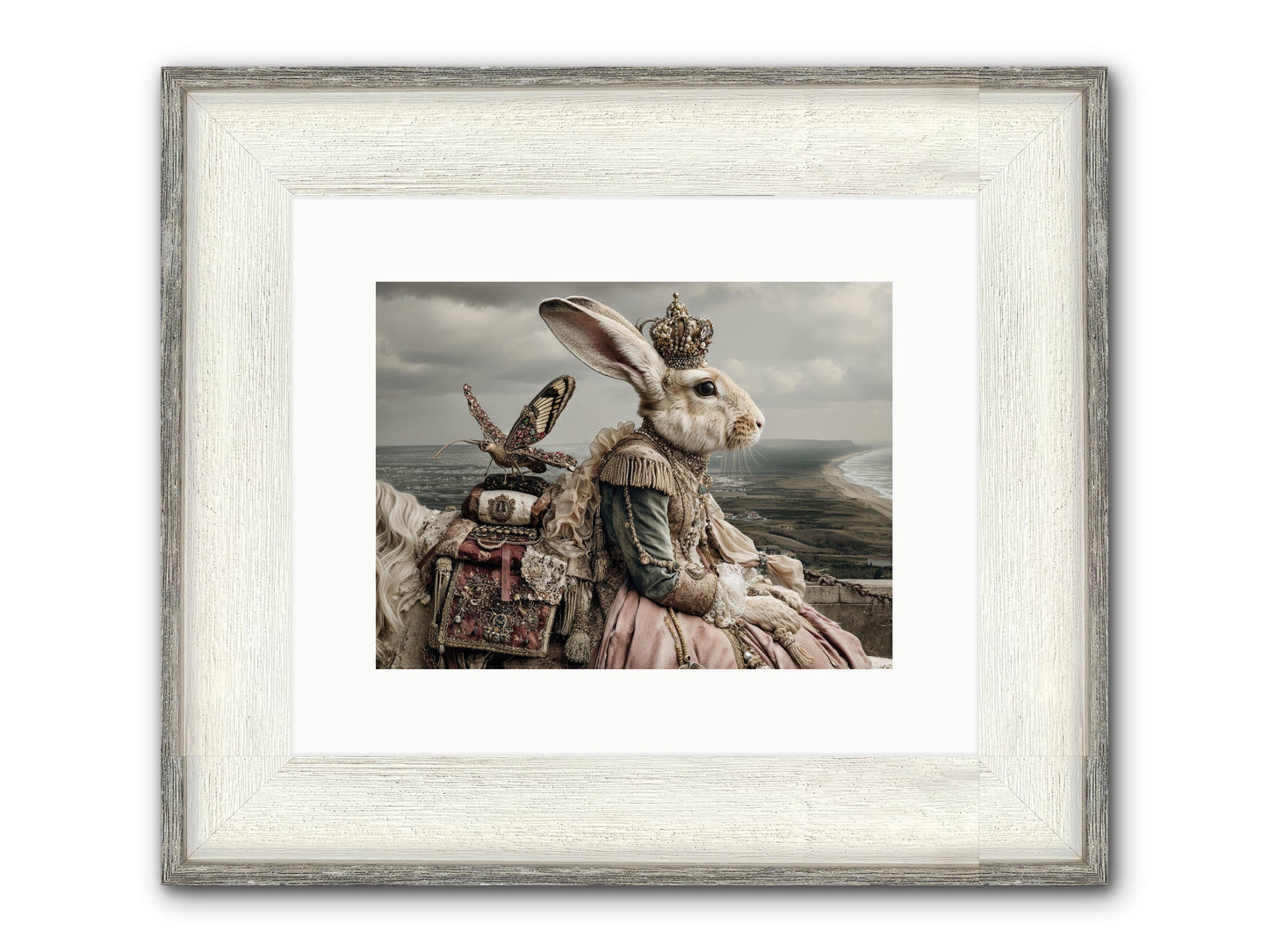 Saint Clover Framed Print - Driftwood White 12x9