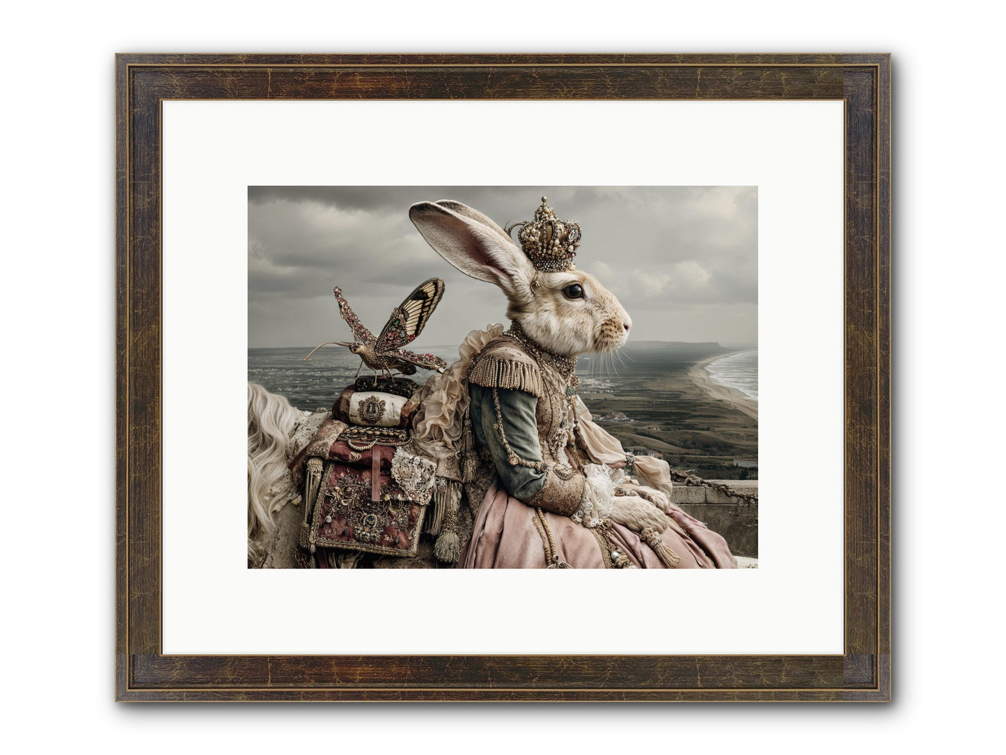 Saint Clover Framed Print - Slimwoods Black/Gold 12x9