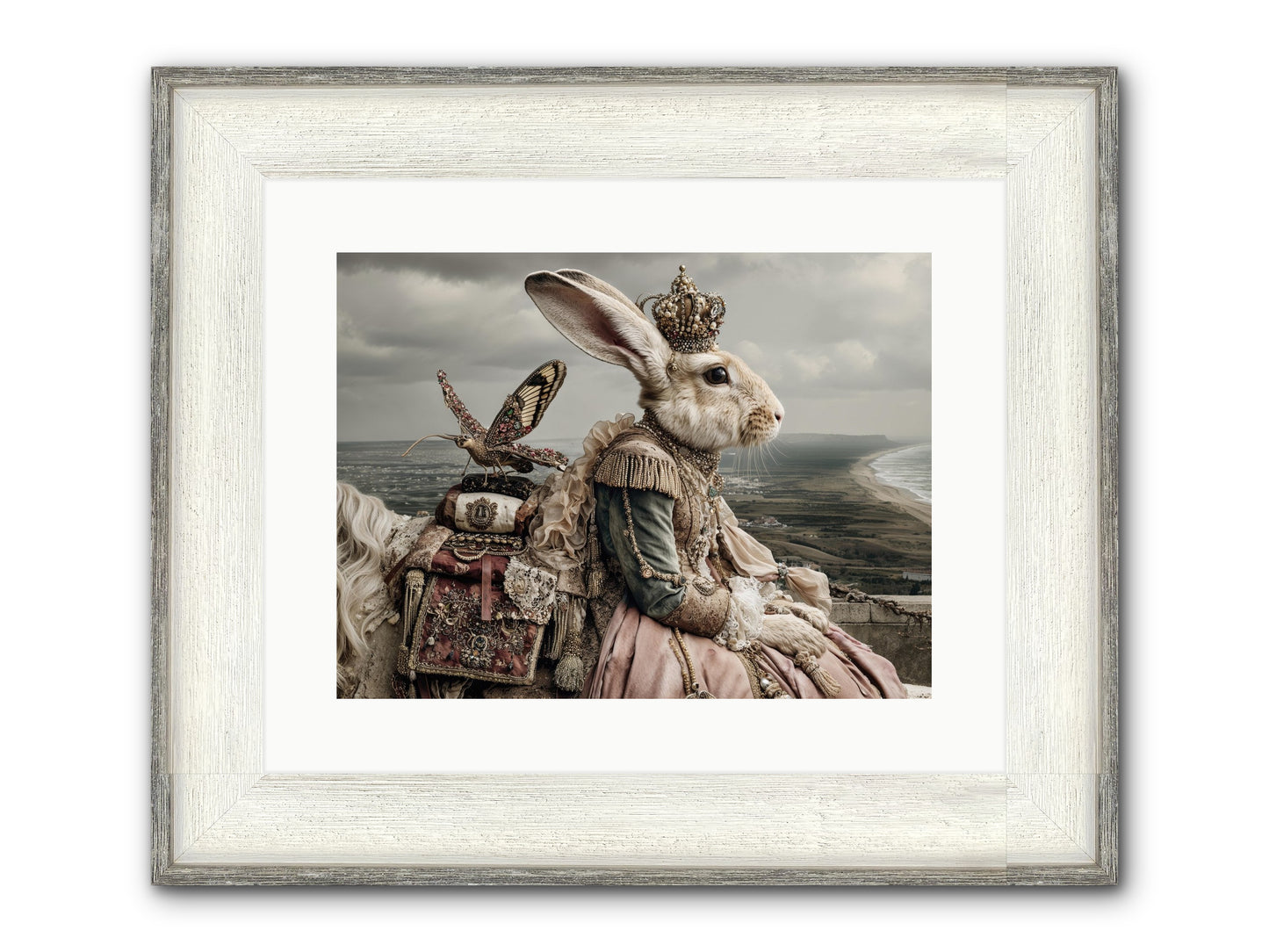 Saint Clover Framed Print - Driftwood White 16x12