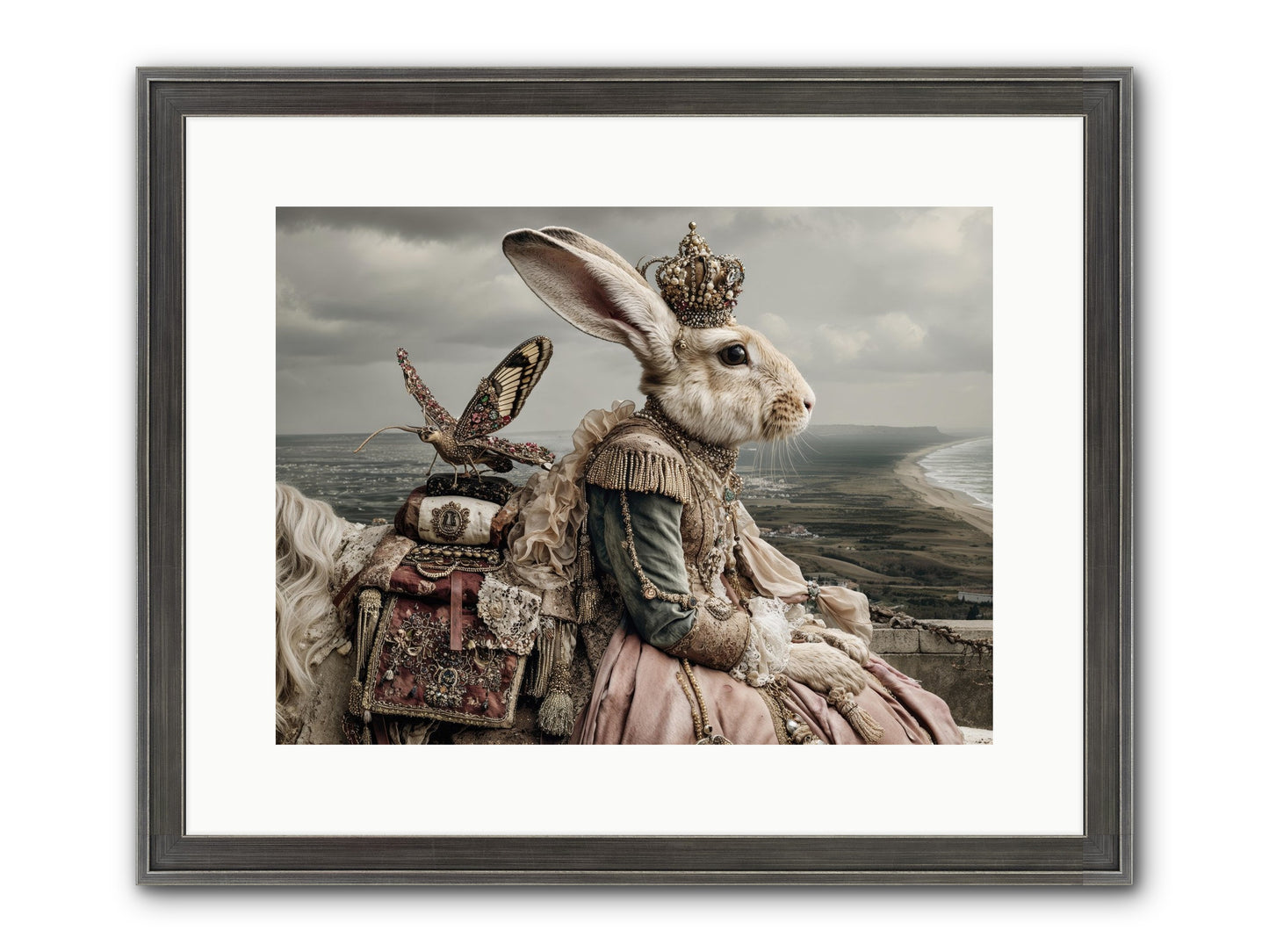 Saint Clover Framed Print - Slimwoods Black/Silver 16x12