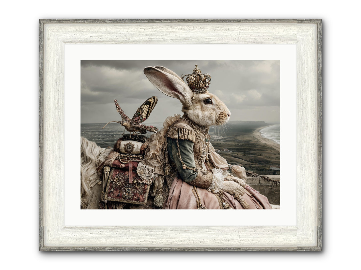 Saint Clover Framed Print - Driftwood White 24x18