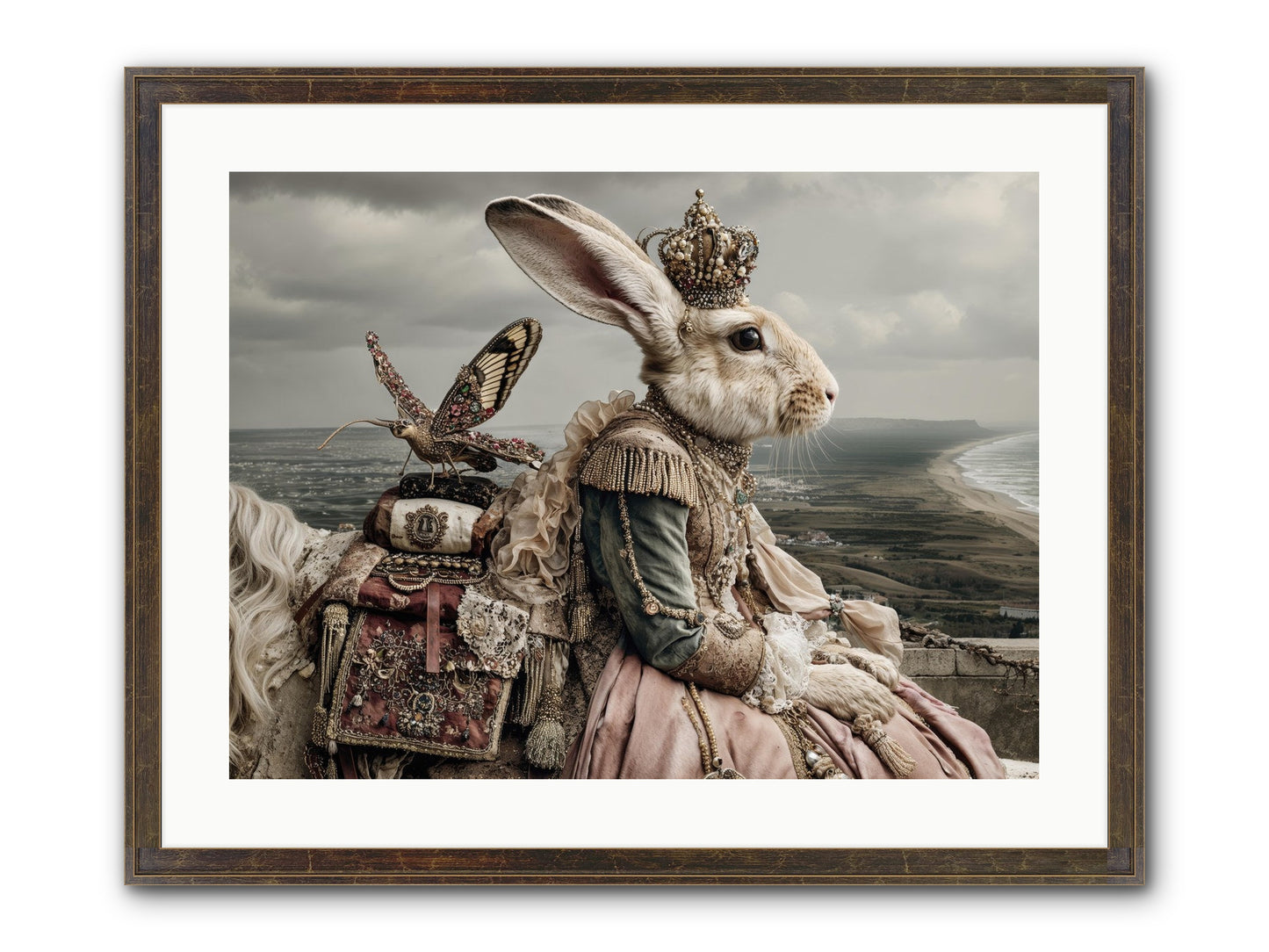 Saint Clover Framed Print - Slimwoods Black/Gold 24x18