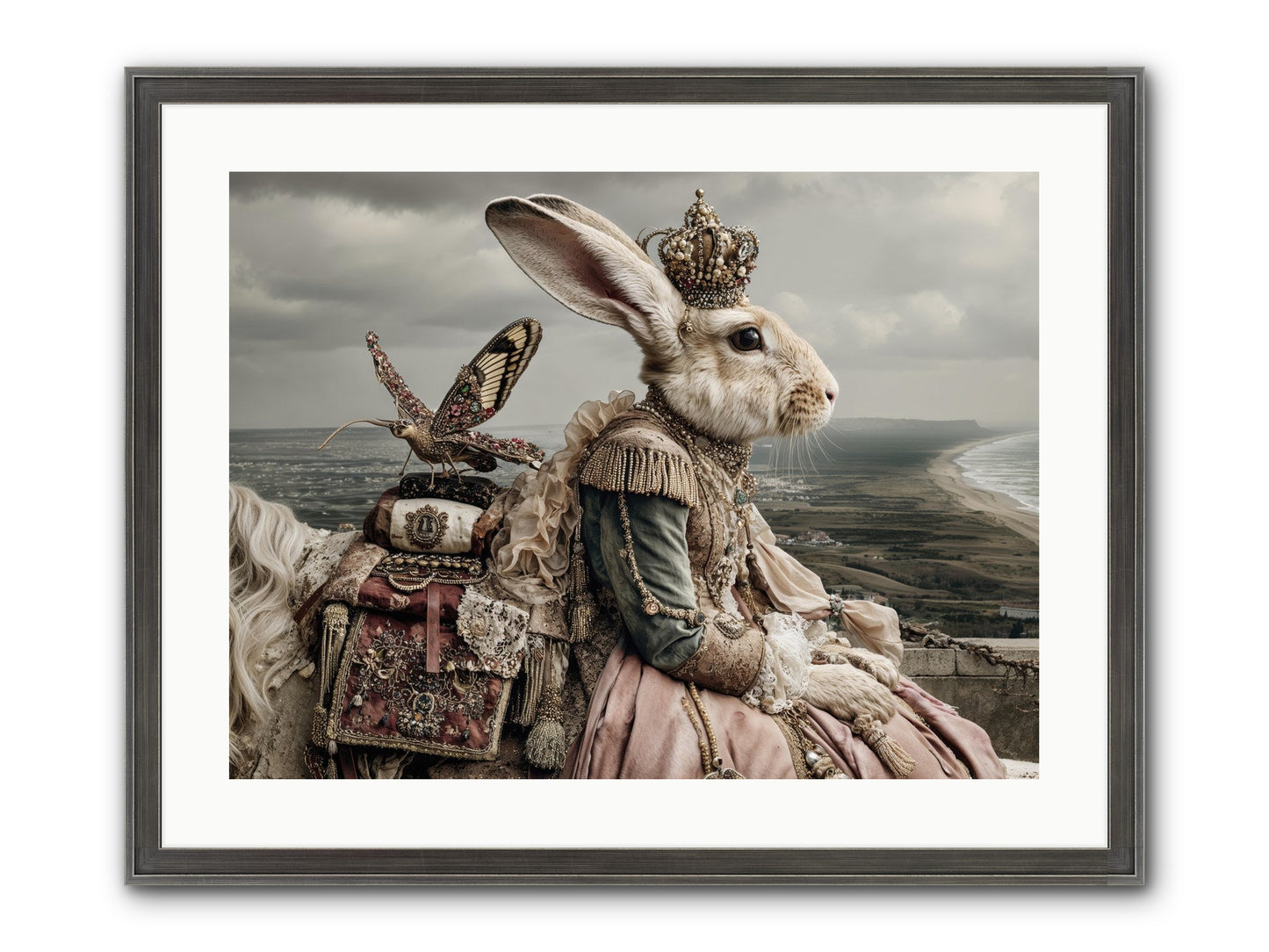 Saint Clover Framed Print - Slimwoods Black/Silver 24x18