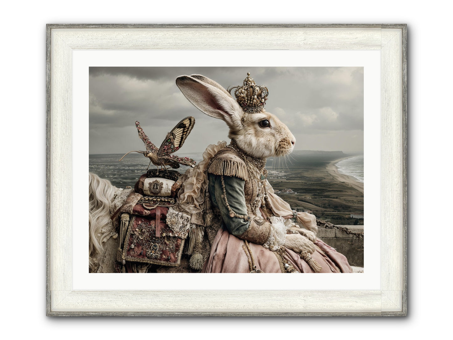 Saint Clover Framed Print - Driftwood White 32x24