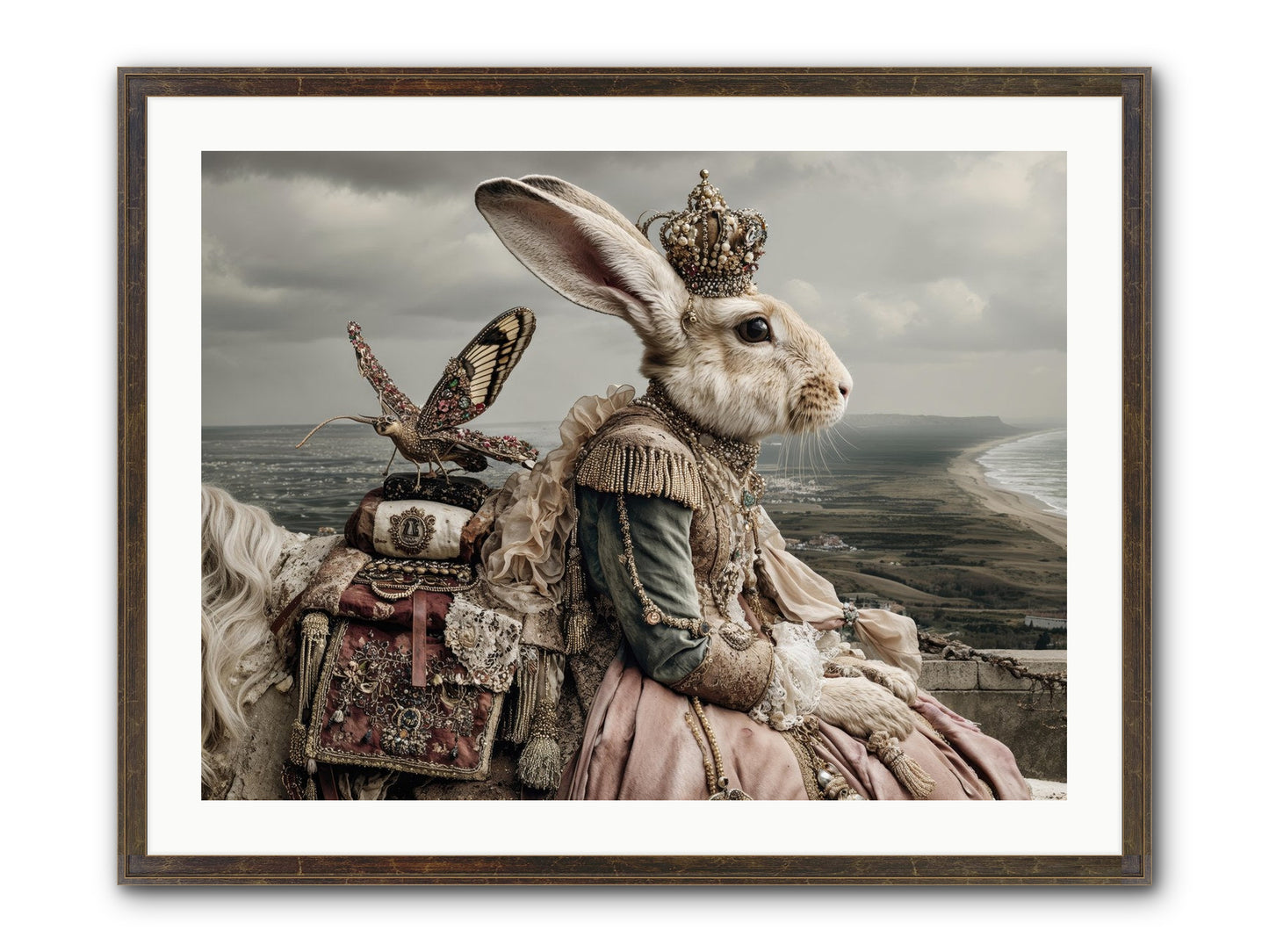 Saint Clover Framed Print - Slimwoods Black/Gold 32x24