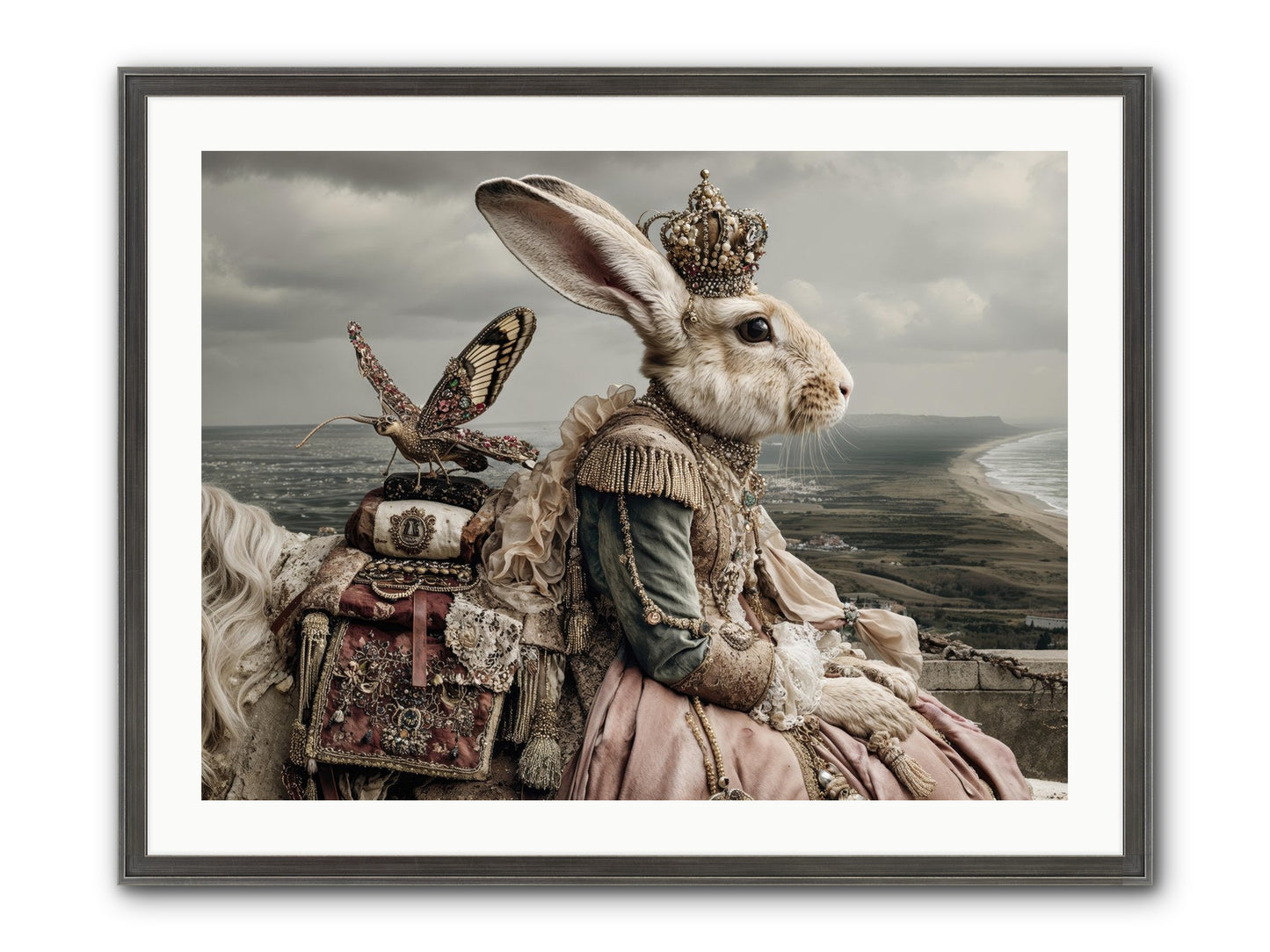 Saint Clover Framed Print - Slimwoods Black/Silver 32x24