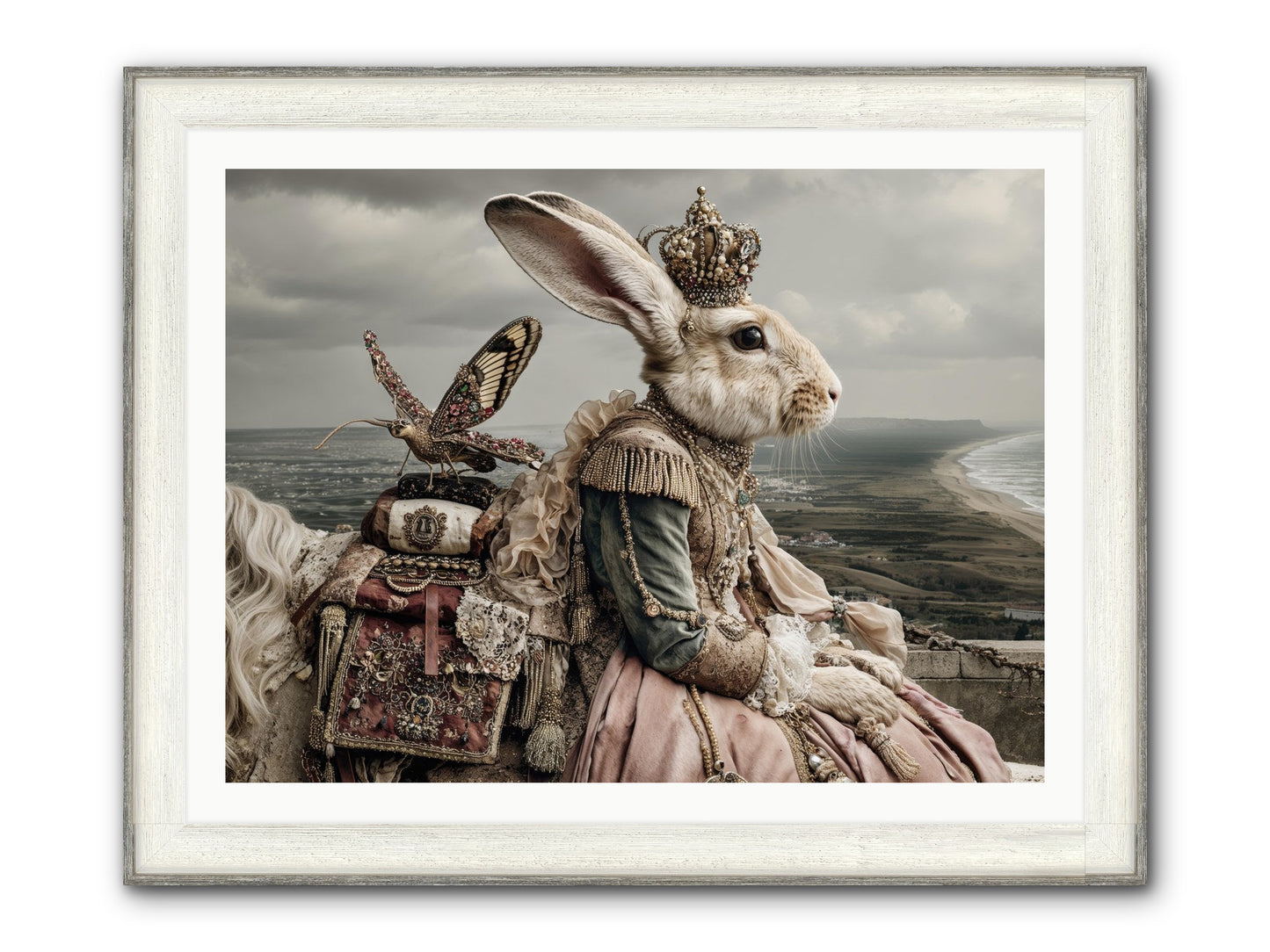 Saint Clover Framed Print - Driftwood White 40x30