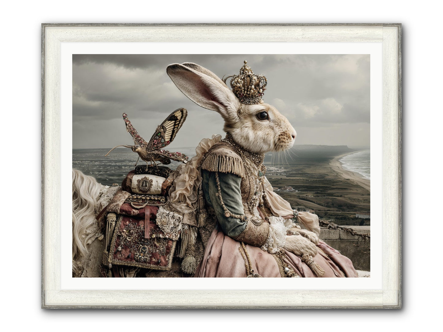 Saint Clover Framed Print - Driftwood White 48x36