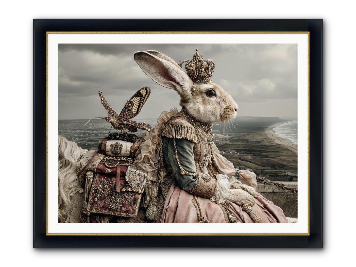 Saint Clover Framed Print - Wide Black w/Gold 48x36
