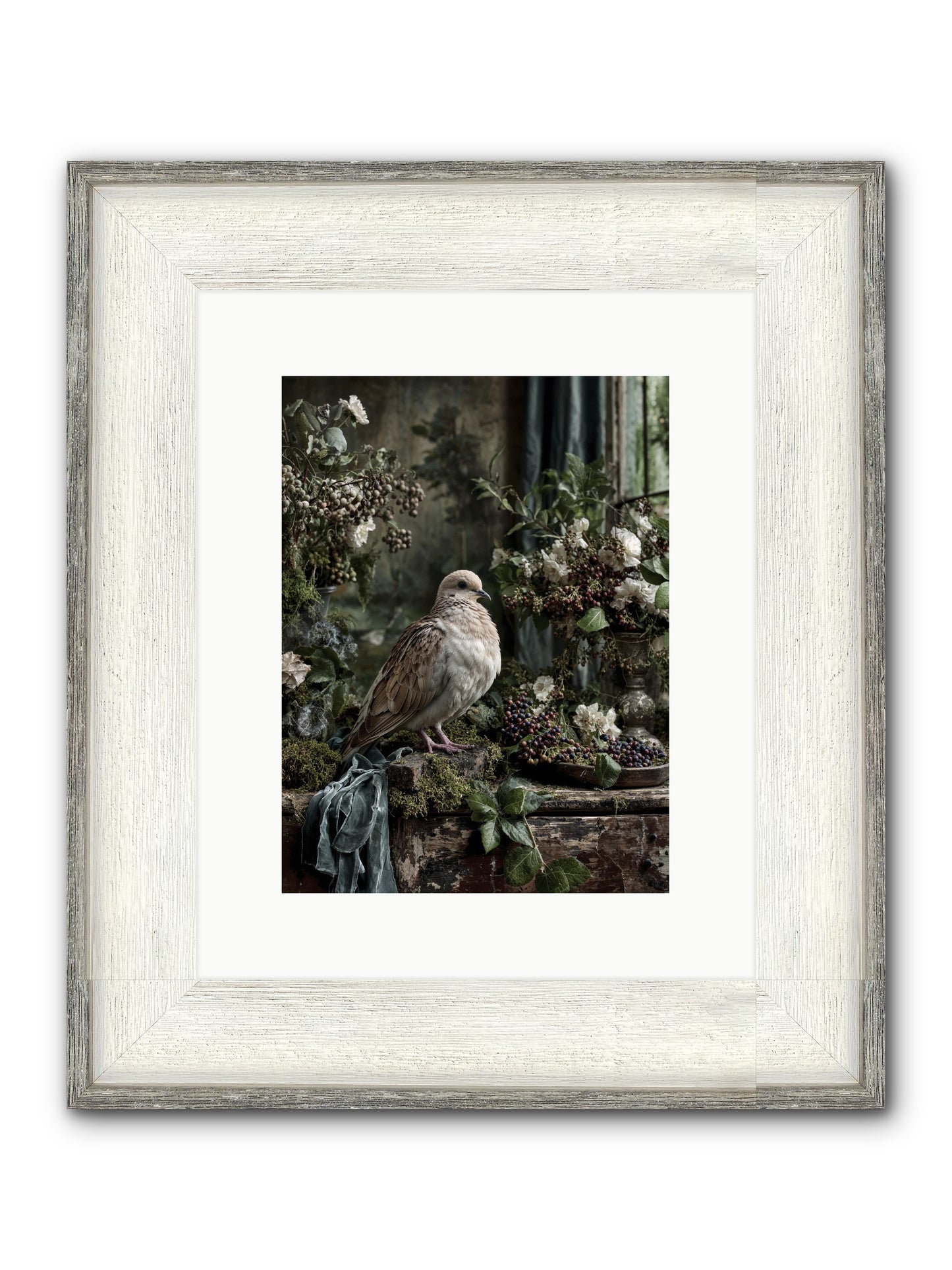 Salinger Framed Print - Driftwood White 9x12
