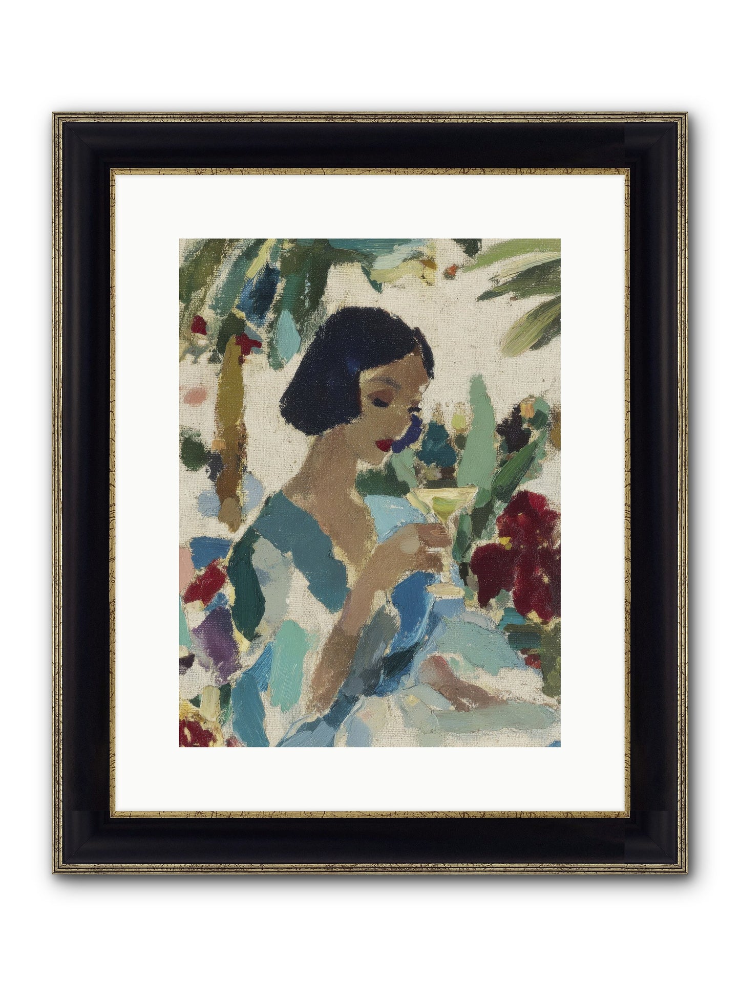 Salt Air And Bubbles Framed Print - Black & Gold 12x16