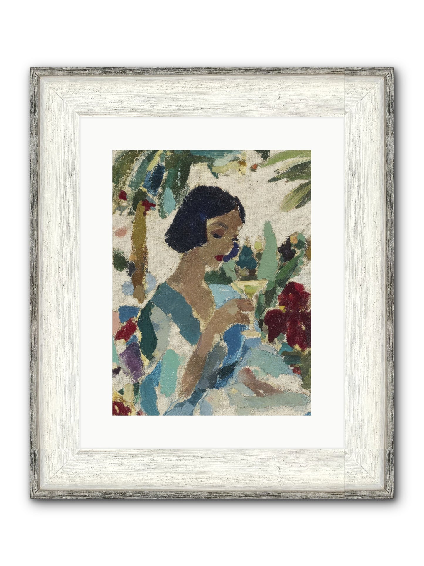 Salt Air And Bubbles Framed Print - Driftwood White 12x16