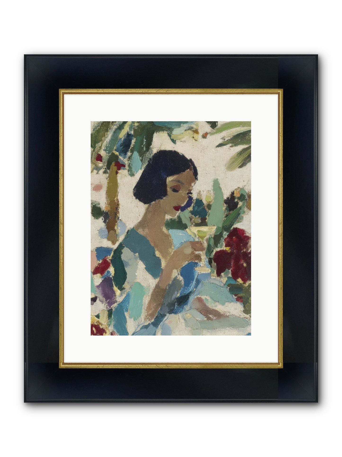 Salt Air And Bubbles Framed Print - Wide Black w/Gold 12x16