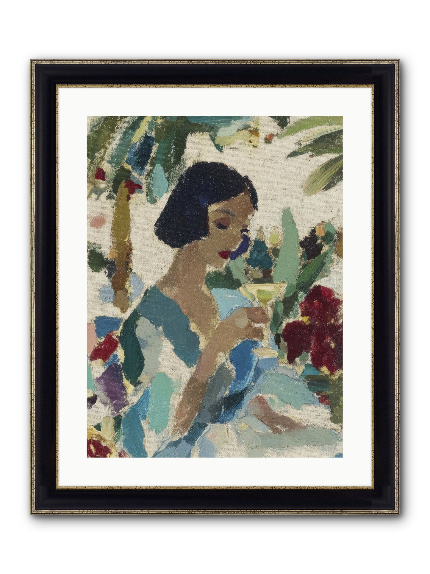 Salt Air And Bubbles Framed Print - Black & Gold 18x24