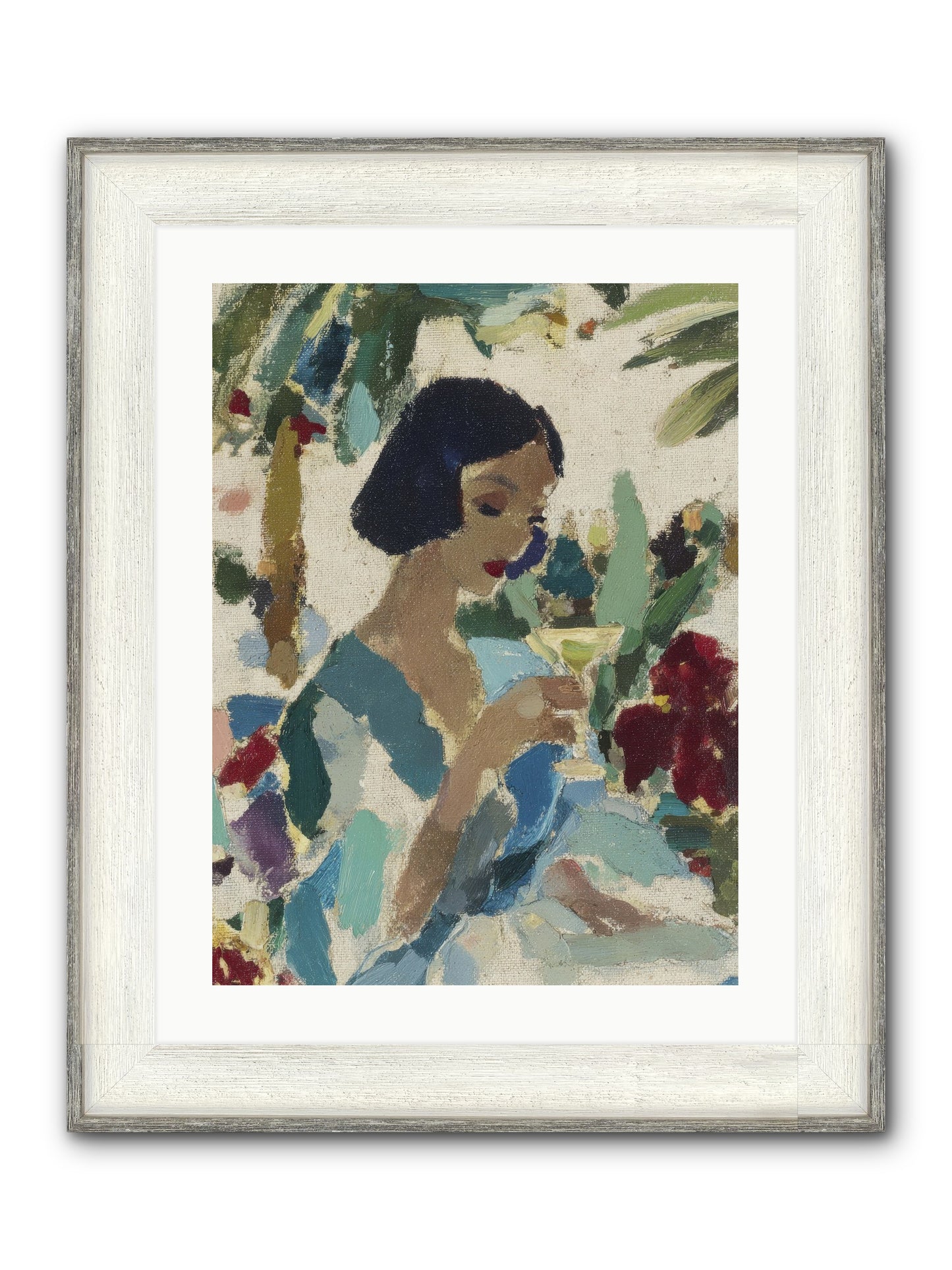 Salt Air And Bubbles Framed Print - Driftwood White 18x24