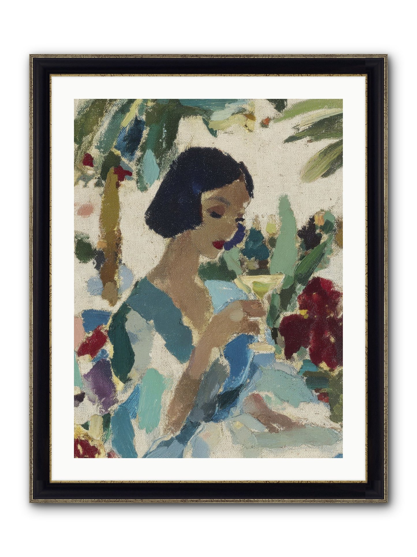 Salt Air And Bubbles Framed Print - Black & Gold 24x32