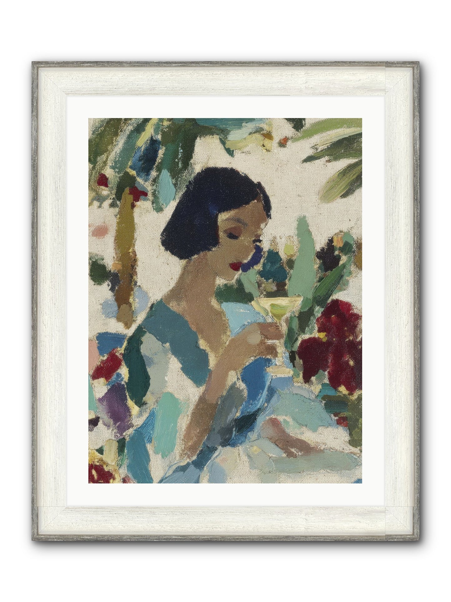 Salt Air And Bubbles Framed Print - Driftwood White 24x32