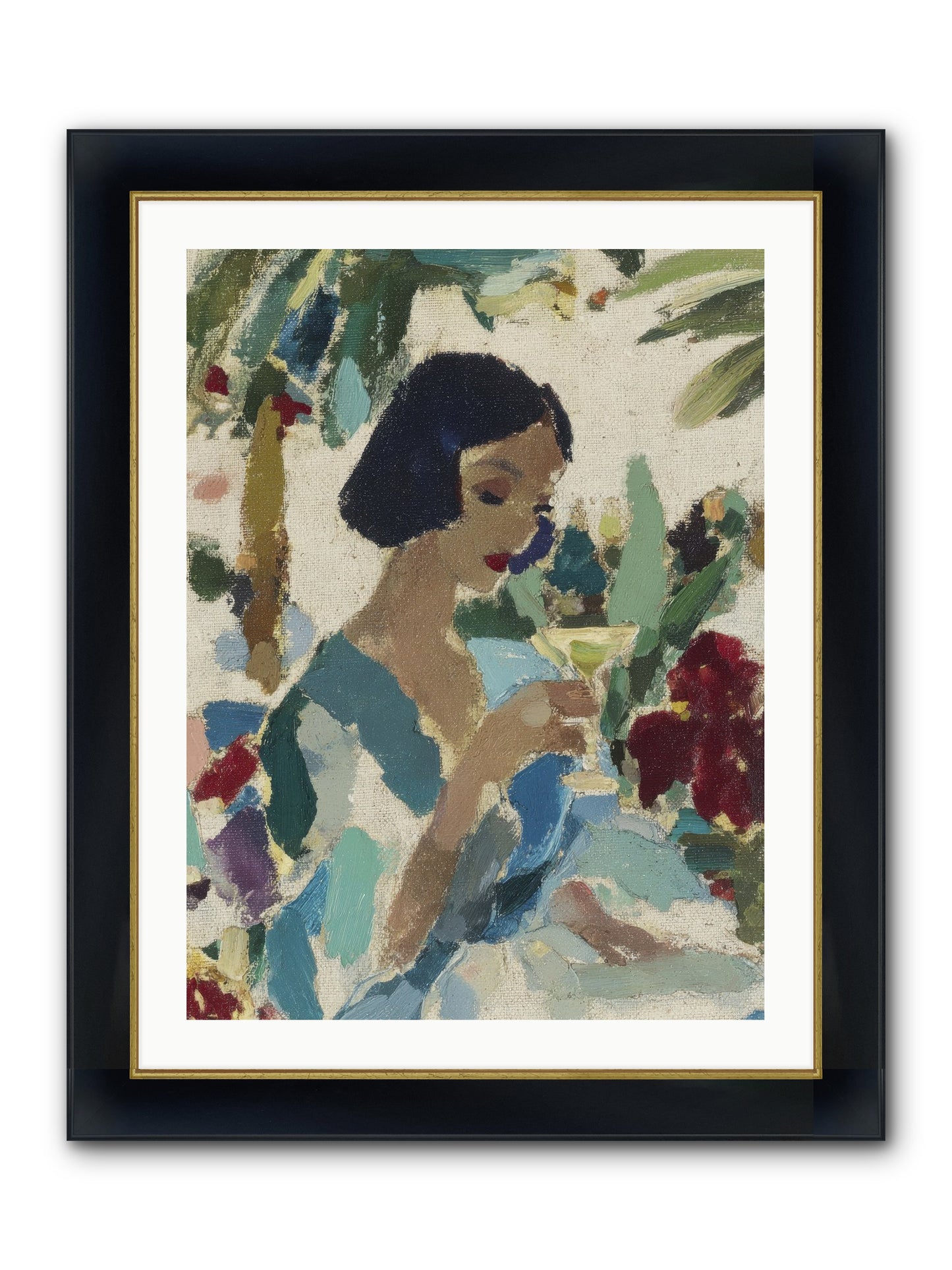 Salt Air And Bubbles Framed Print - Wide Black w/Gold 24x32