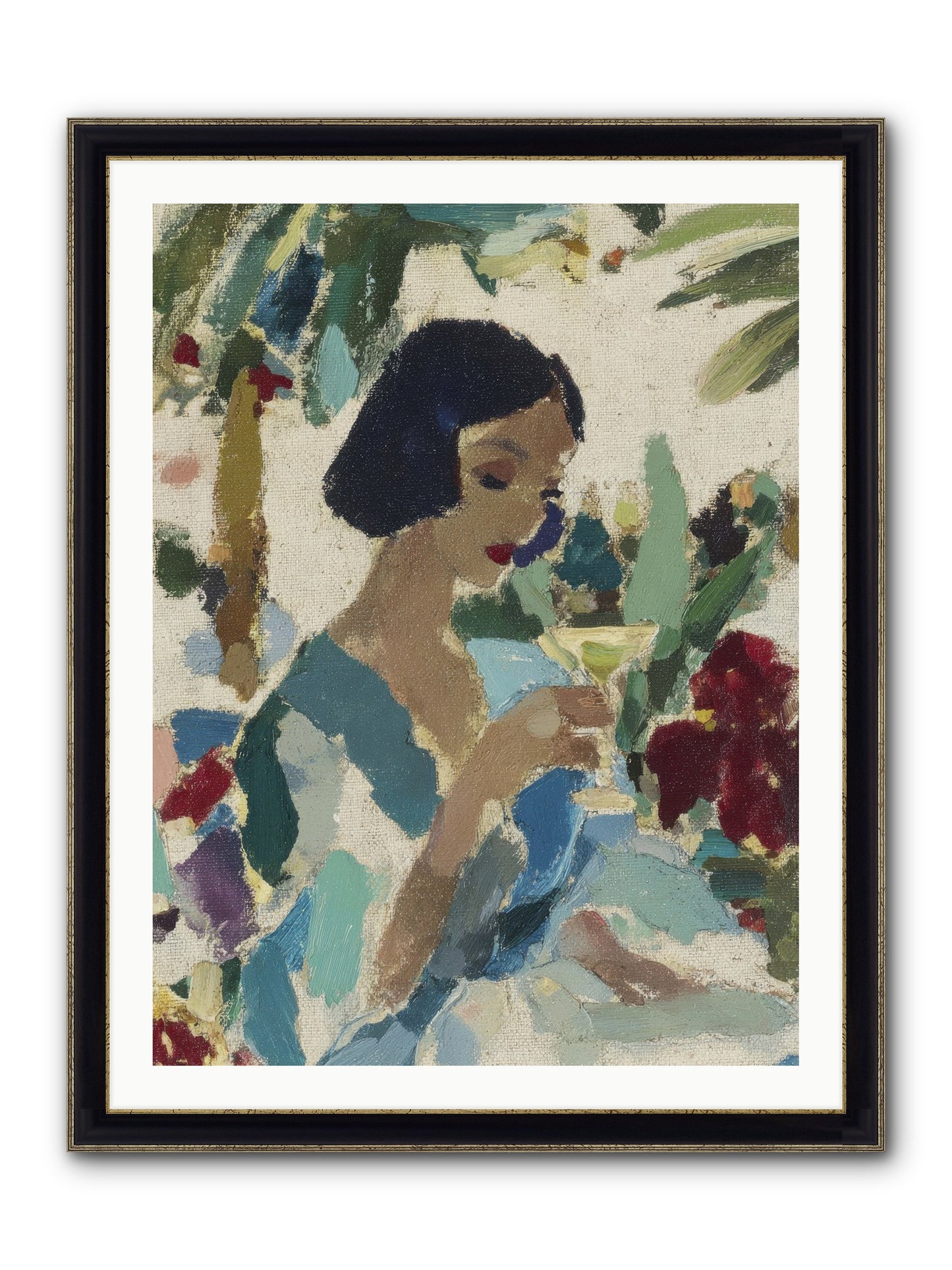 Salt Air And Bubbles Framed Print - Black & Gold 30x40