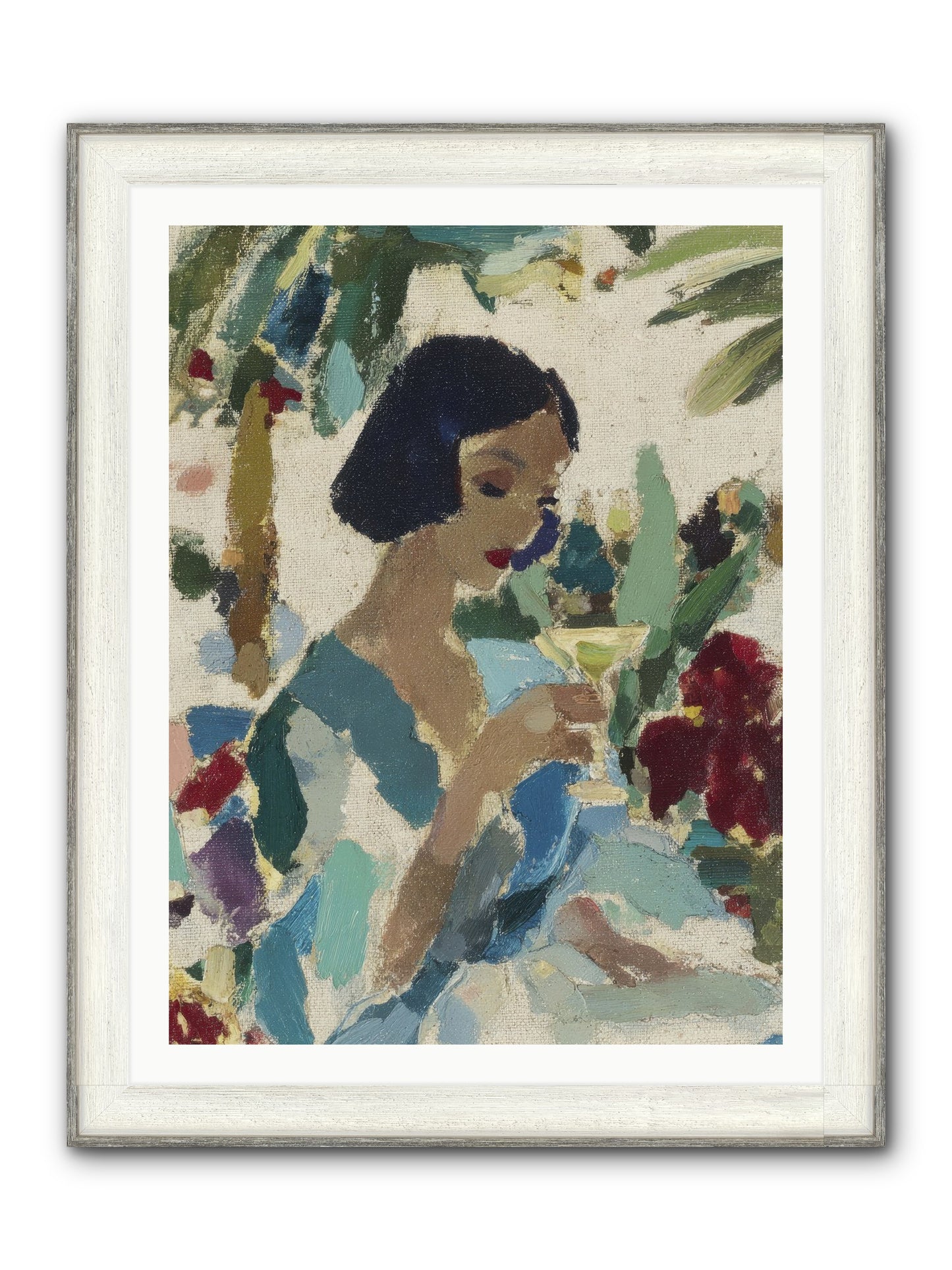 Salt Air And Bubbles Framed Print - Driftwood White 30x40