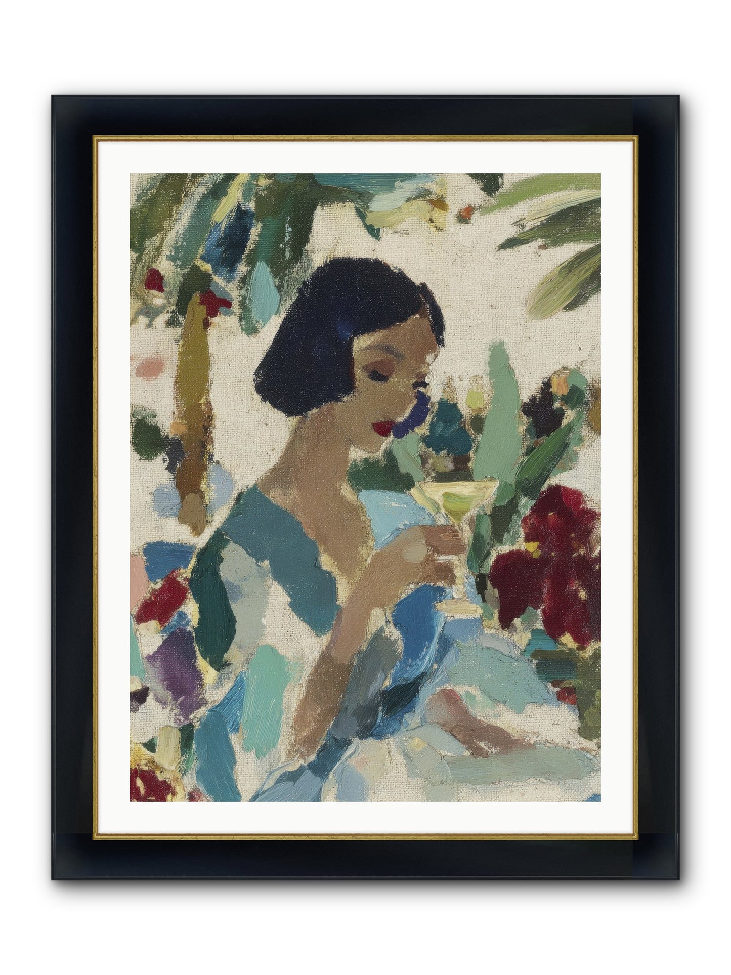 Salt Air And Bubbles Framed Print - Wide Black w/Gold 30x40