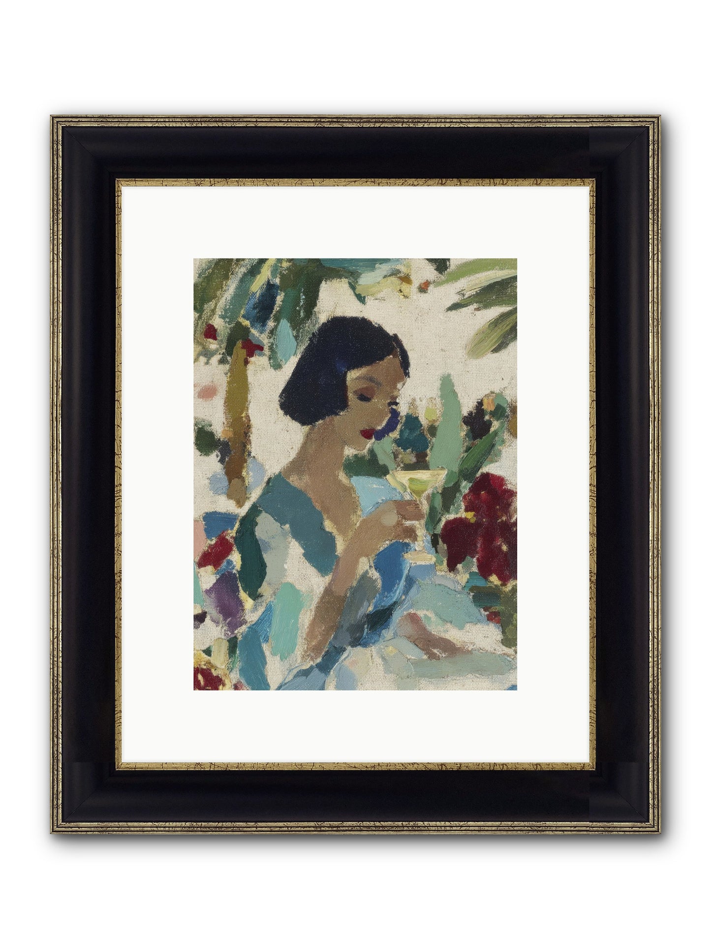 Salt Air And Bubbles Framed Print - Black & Gold 9x12