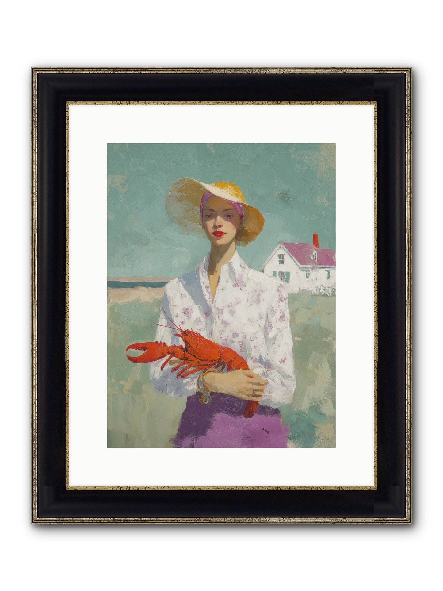 Salt Air Daughter Framed Print - Black & Gold 12x16