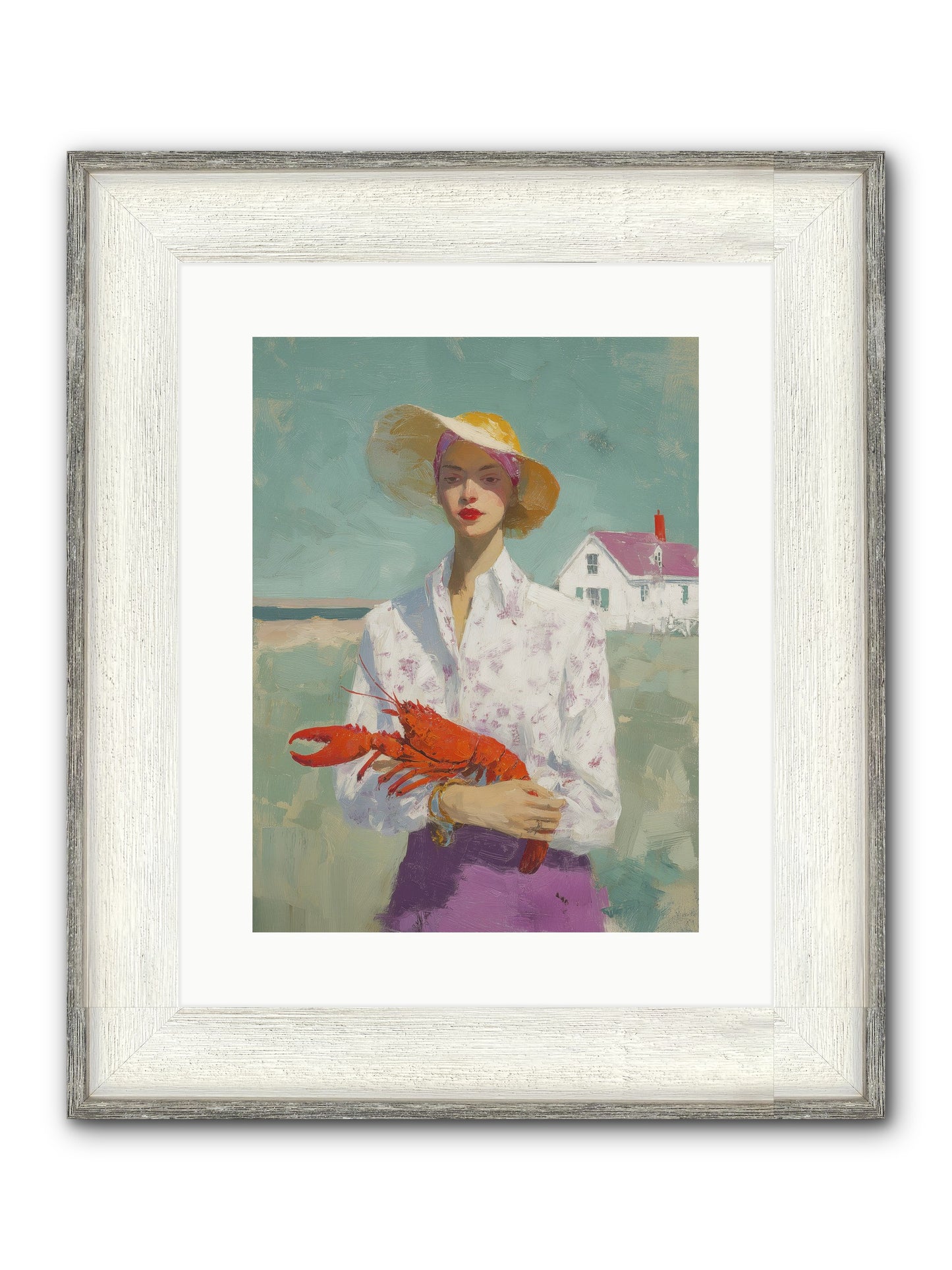 Salt Air Daughter Framed Print - Driftwood White 12x16