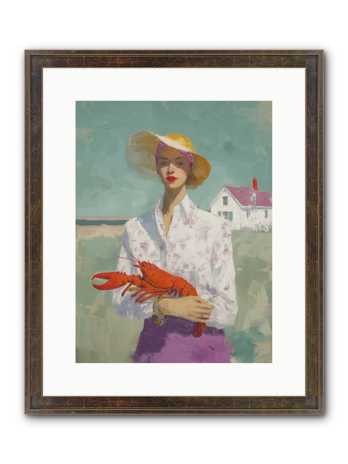 Salt Air Daughter Framed Print - Slimwoods Black/Gold 12x16